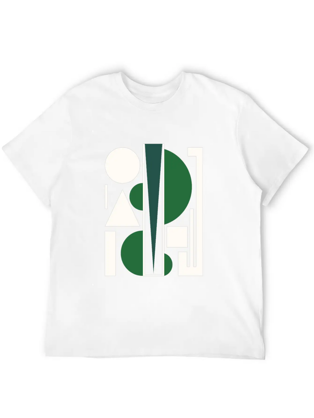 Shapes Circle Triangle Abstract Art Breathable Soft Cotton T-Shirt – Timeless Casual Look