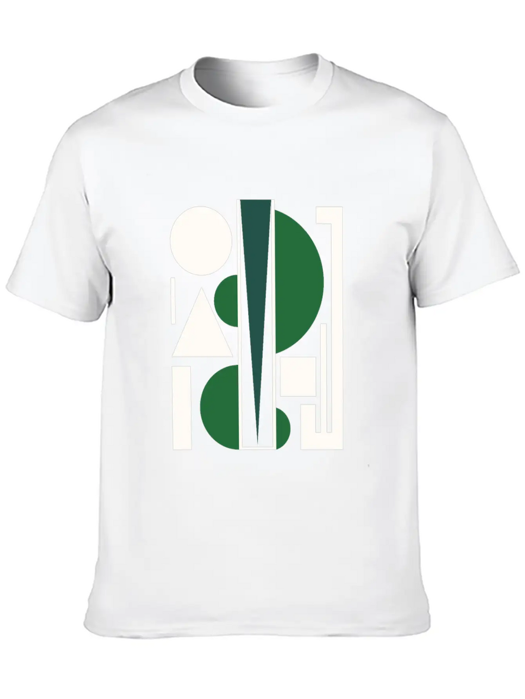 Shapes Circle Triangle Abstract Art Breathable Soft Cotton T-Shirt – Timeless Casual Look