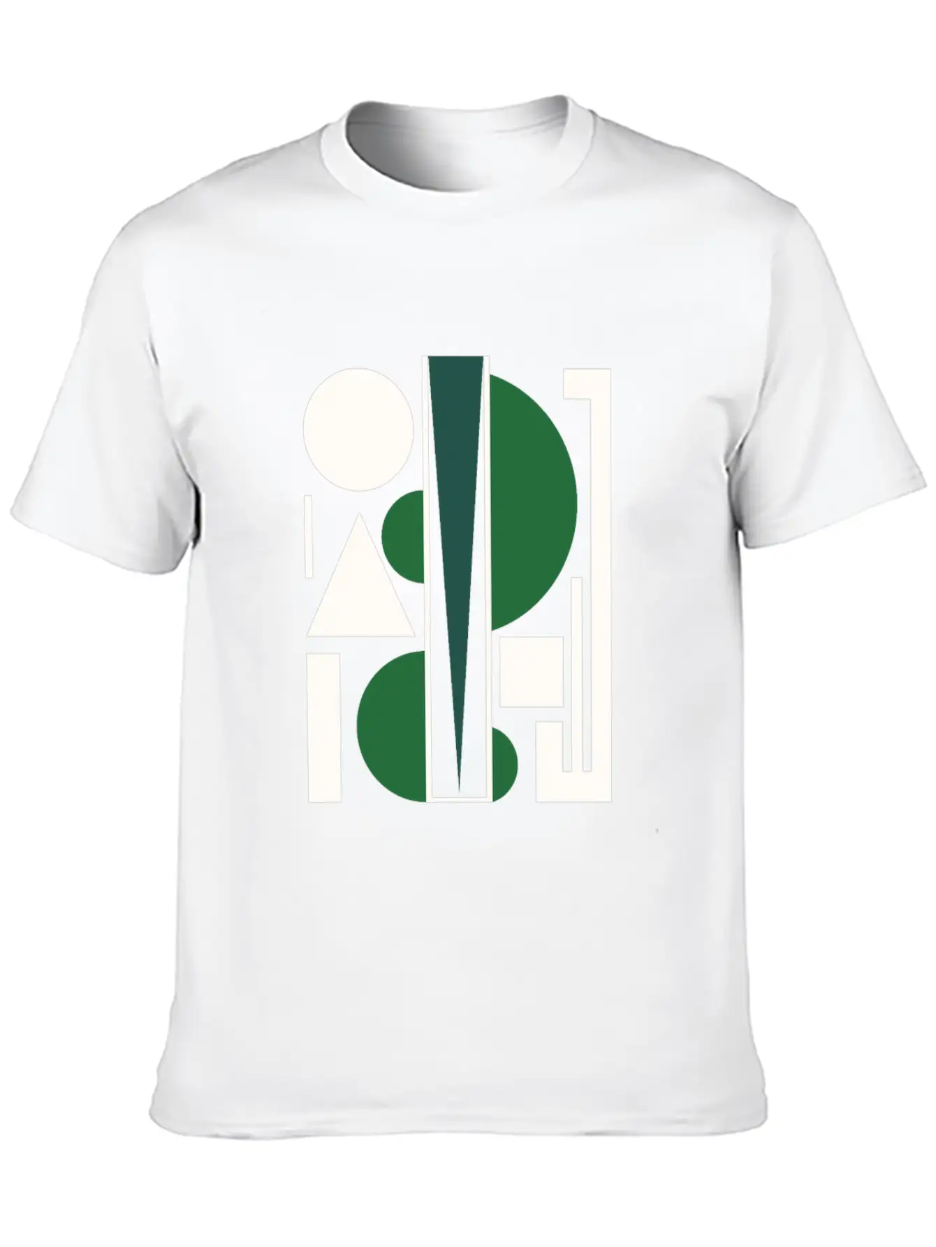 Shapes Circle Triangle Abstract Art Breathable Soft Cotton T-Shirt – Timeless Casual Look