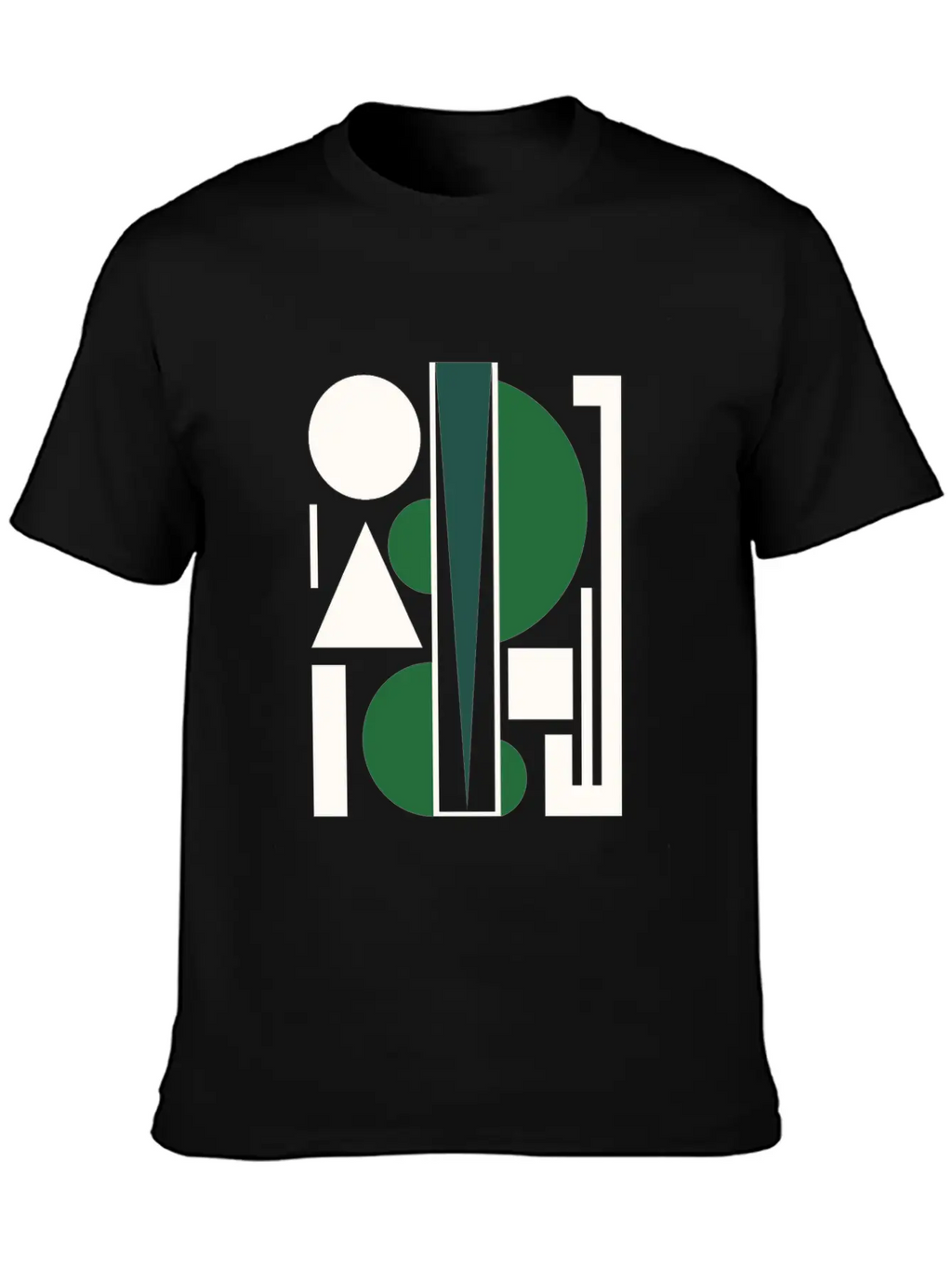 Shapes Circle Triangle Abstract Art Breathable Soft Cotton T-Shirt – Timeless Casual Look