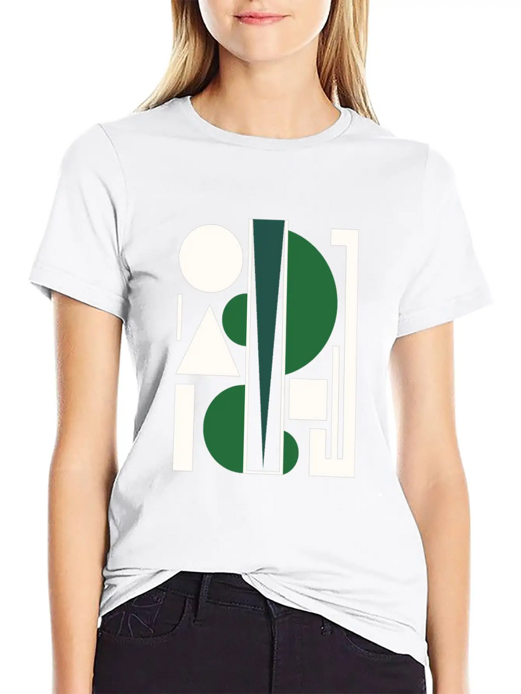 Shapes Circle Triangle Abstract Art Breathable Soft Cotton T-Shirt – Timeless Casual Look