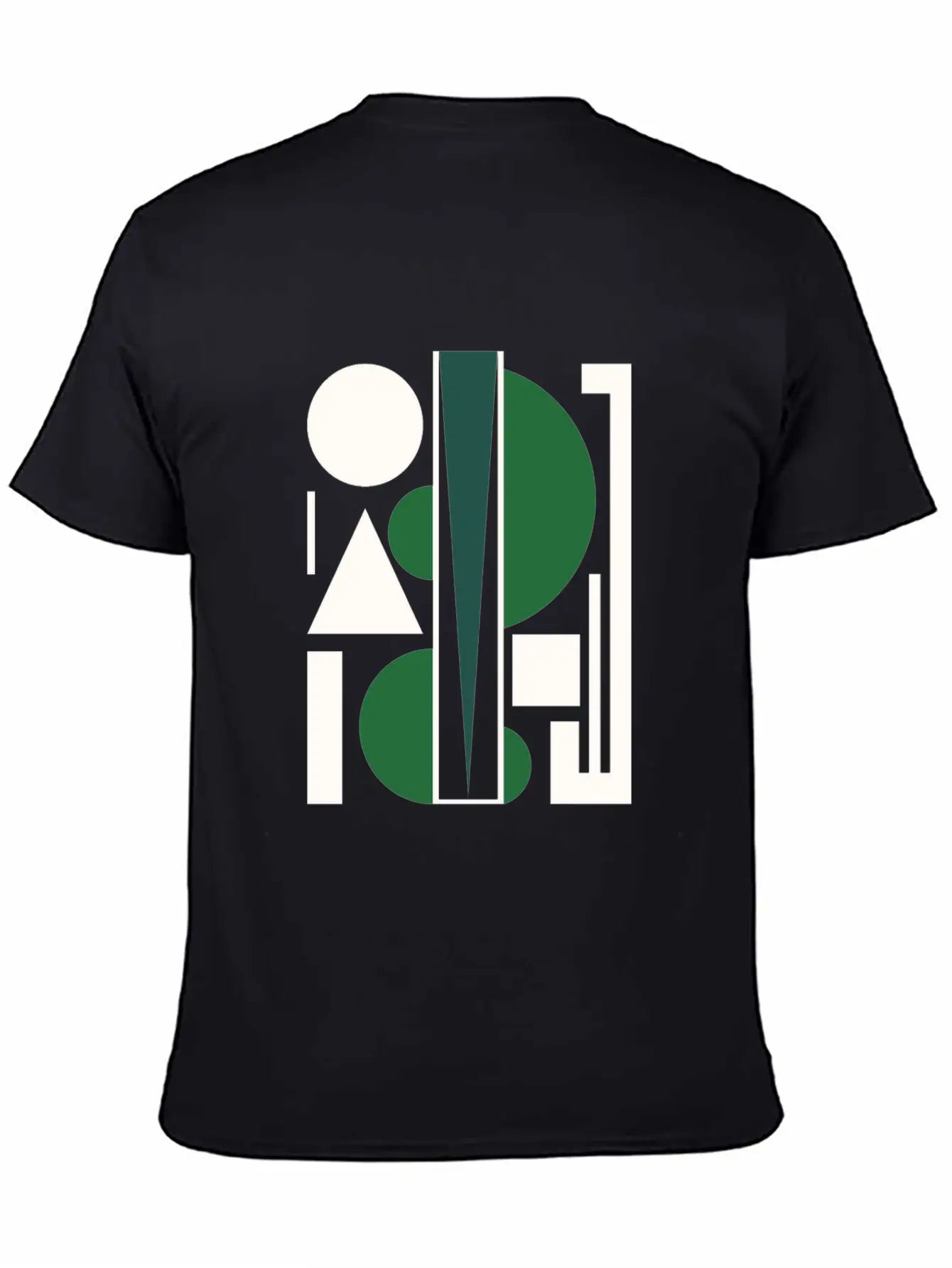 Shapes Circle Triangle Abstract Art Breathable Soft Cotton T-Shirt – Timeless Casual Look