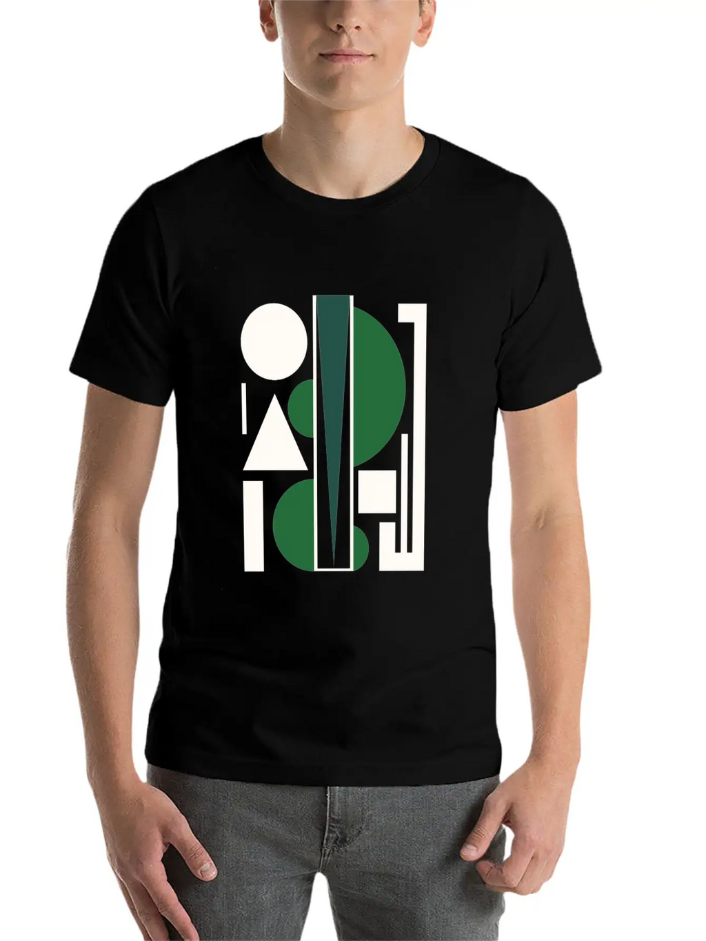 Shapes Circle Triangle Abstract Art Breathable Soft Cotton T-Shirt – Timeless Casual Look