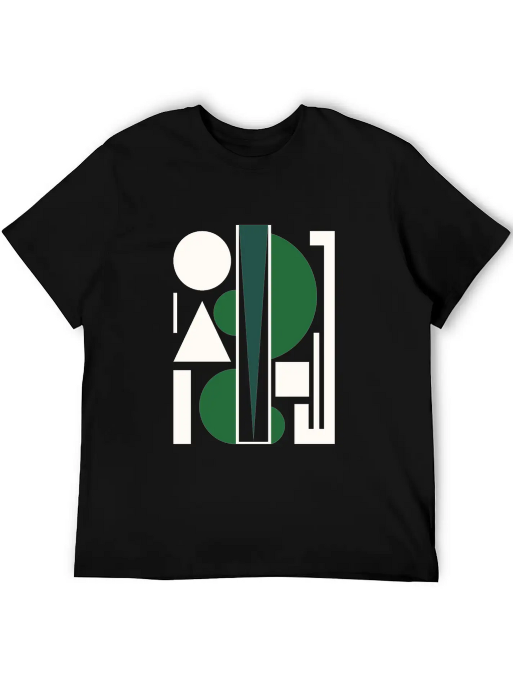 Shapes Circle Triangle Abstract Art Breathable Soft Cotton T-Shirt – Timeless Casual Look