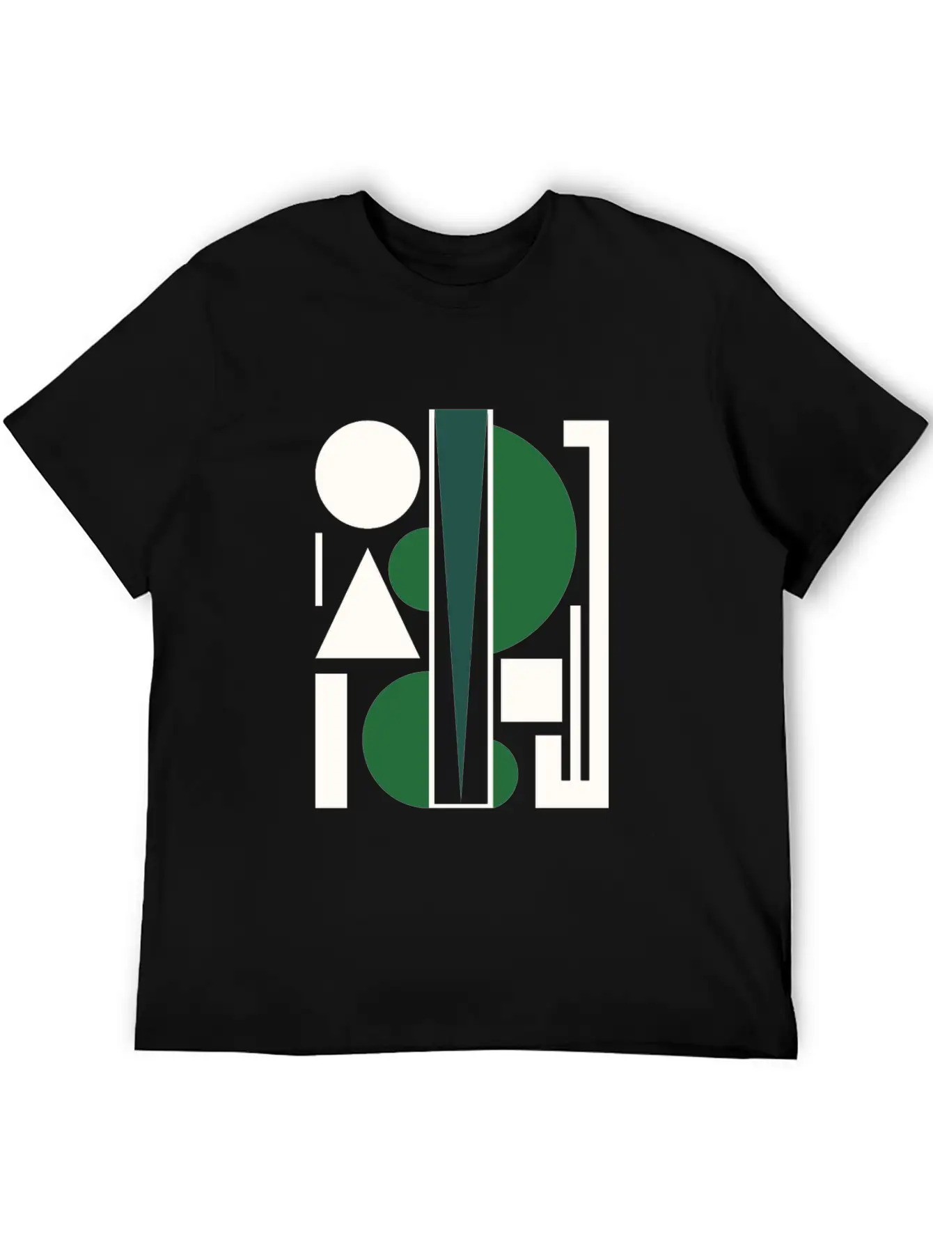 Shapes Circle Triangle Abstract Art Breathable Soft Cotton T-Shirt – Timeless Casual Look