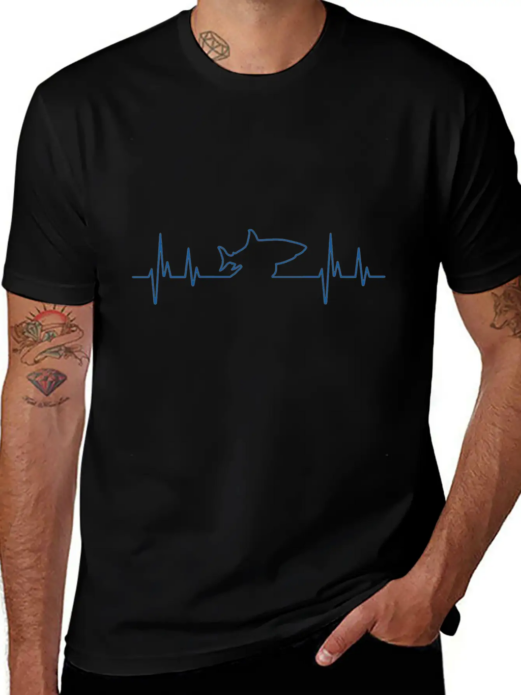 Shark Beat Basic Graphic T-Shirt – Daily Comfort In Soft Cotton