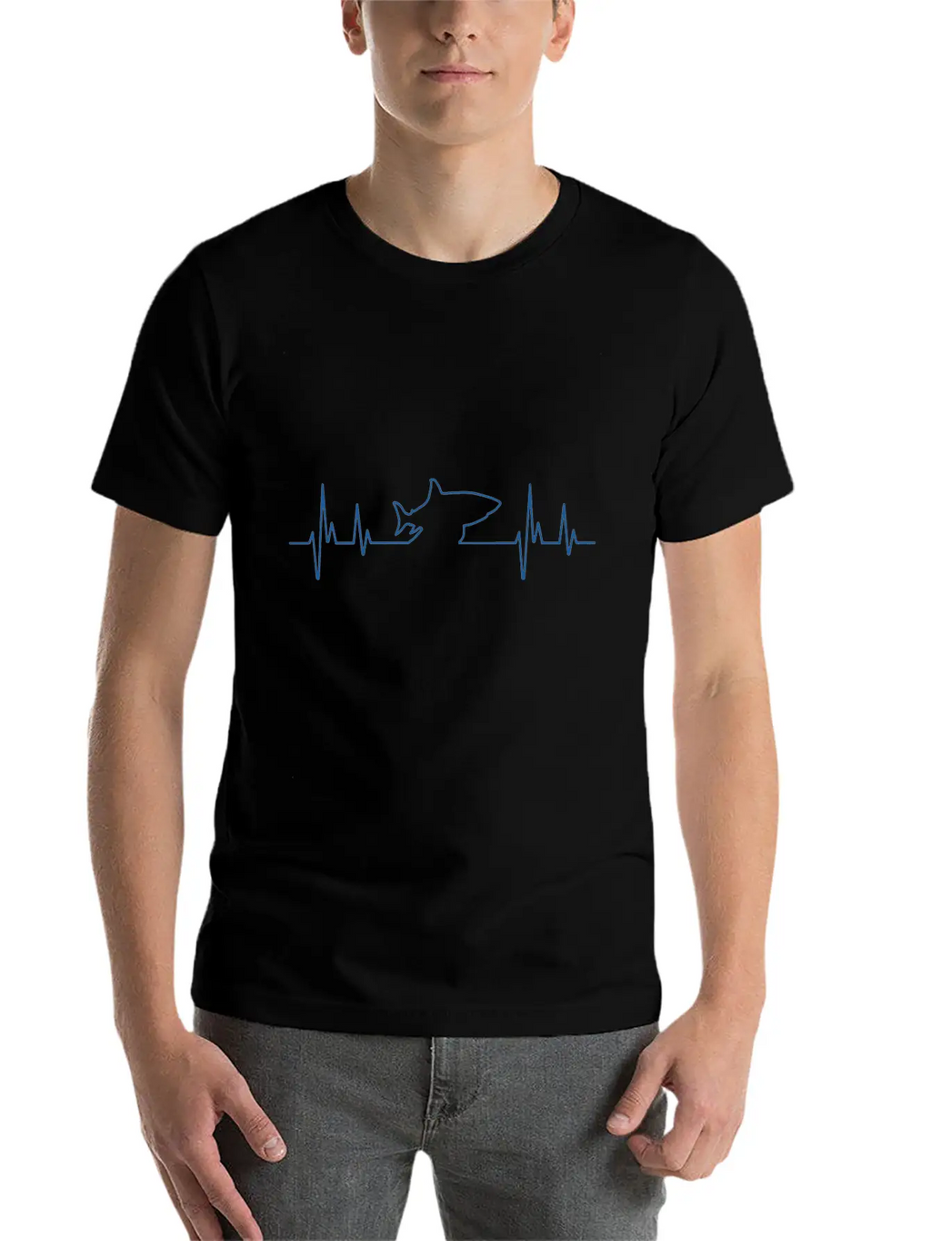 Shark Beat Basic Graphic T-Shirt – Daily Comfort In Soft Cotton