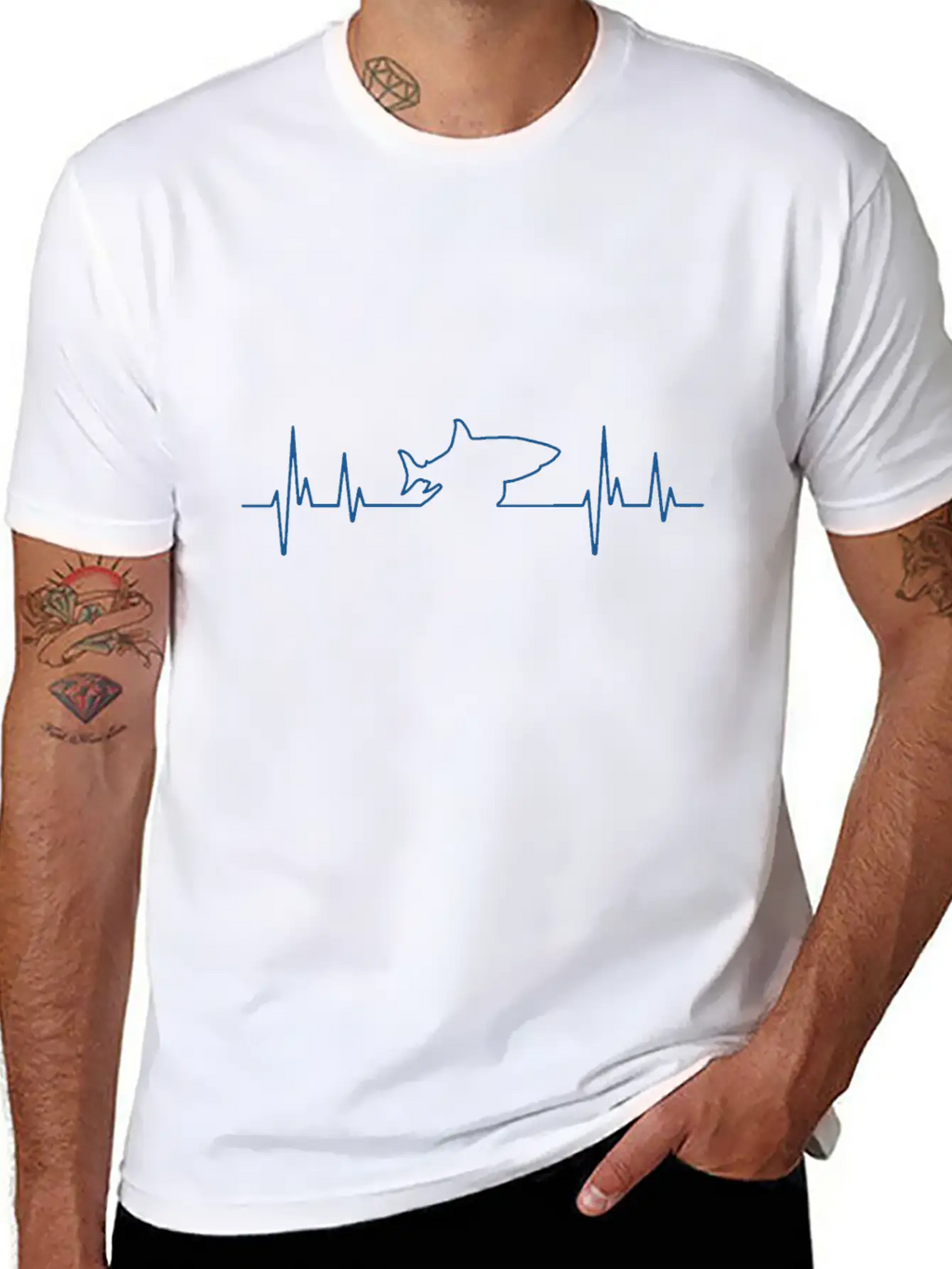 Shark Beat Basic Graphic T-Shirt – Daily Comfort In Soft Cotton