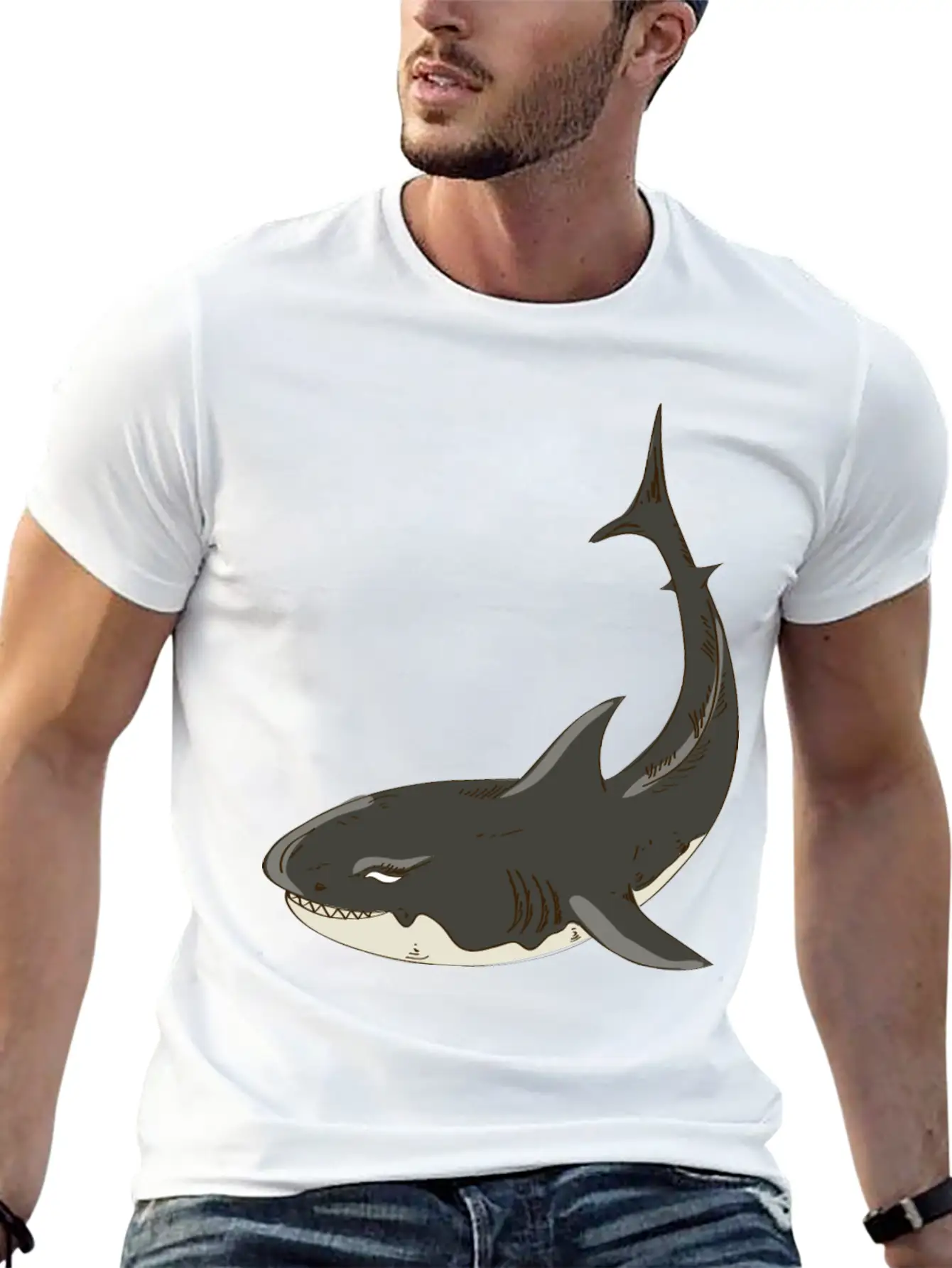 Shark Classic Cotton Tee – Unisex Comfort For Any Season