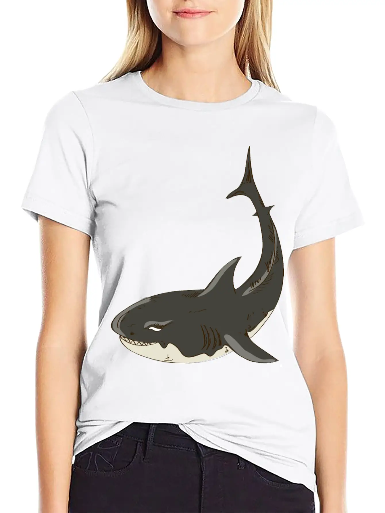 Shark Classic Cotton Tee – Unisex Comfort For Any Season