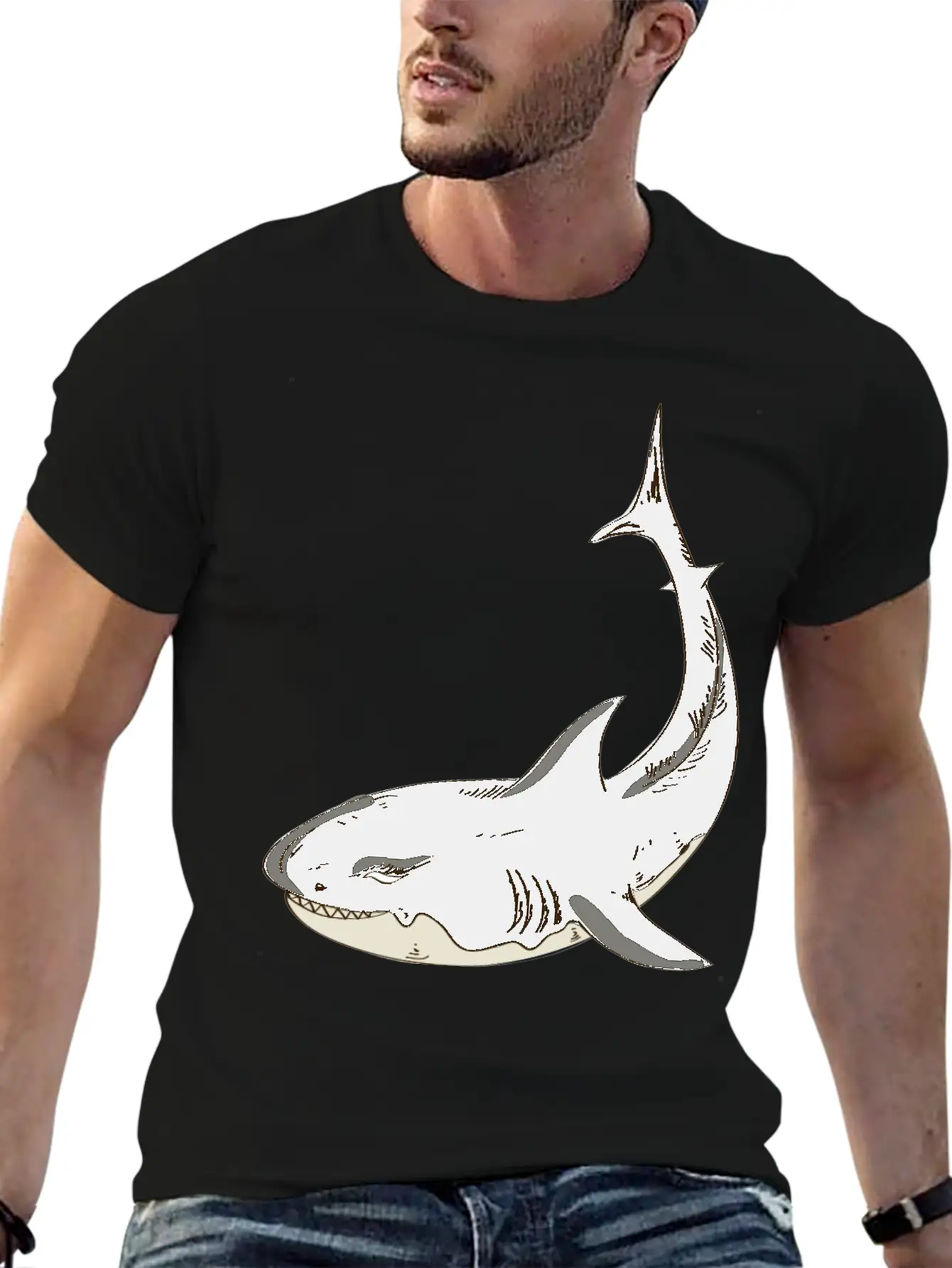 Shark Classic Cotton Tee – Unisex Comfort For Any Season