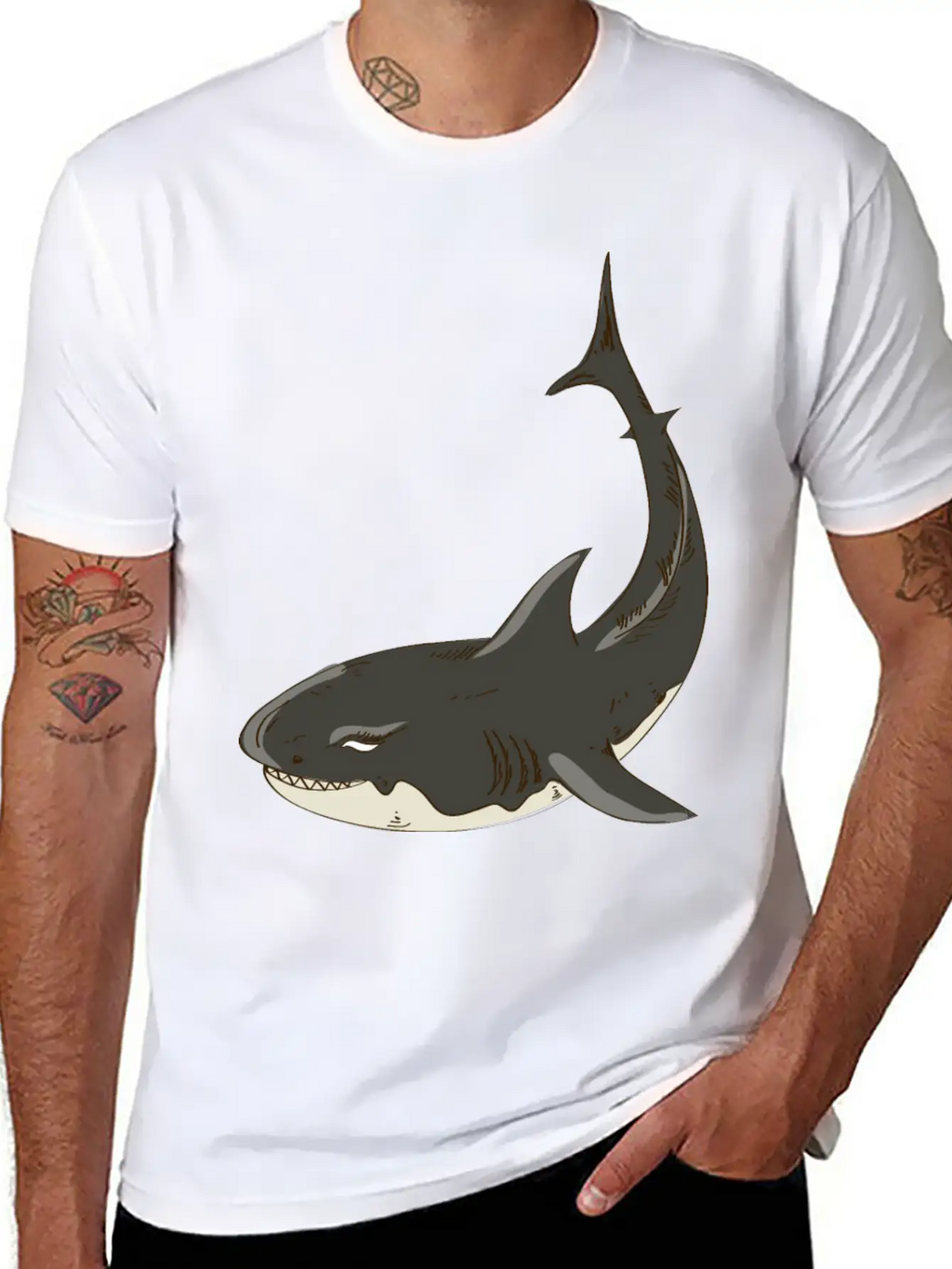 Shark Classic Cotton Tee – Unisex Comfort For Any Season