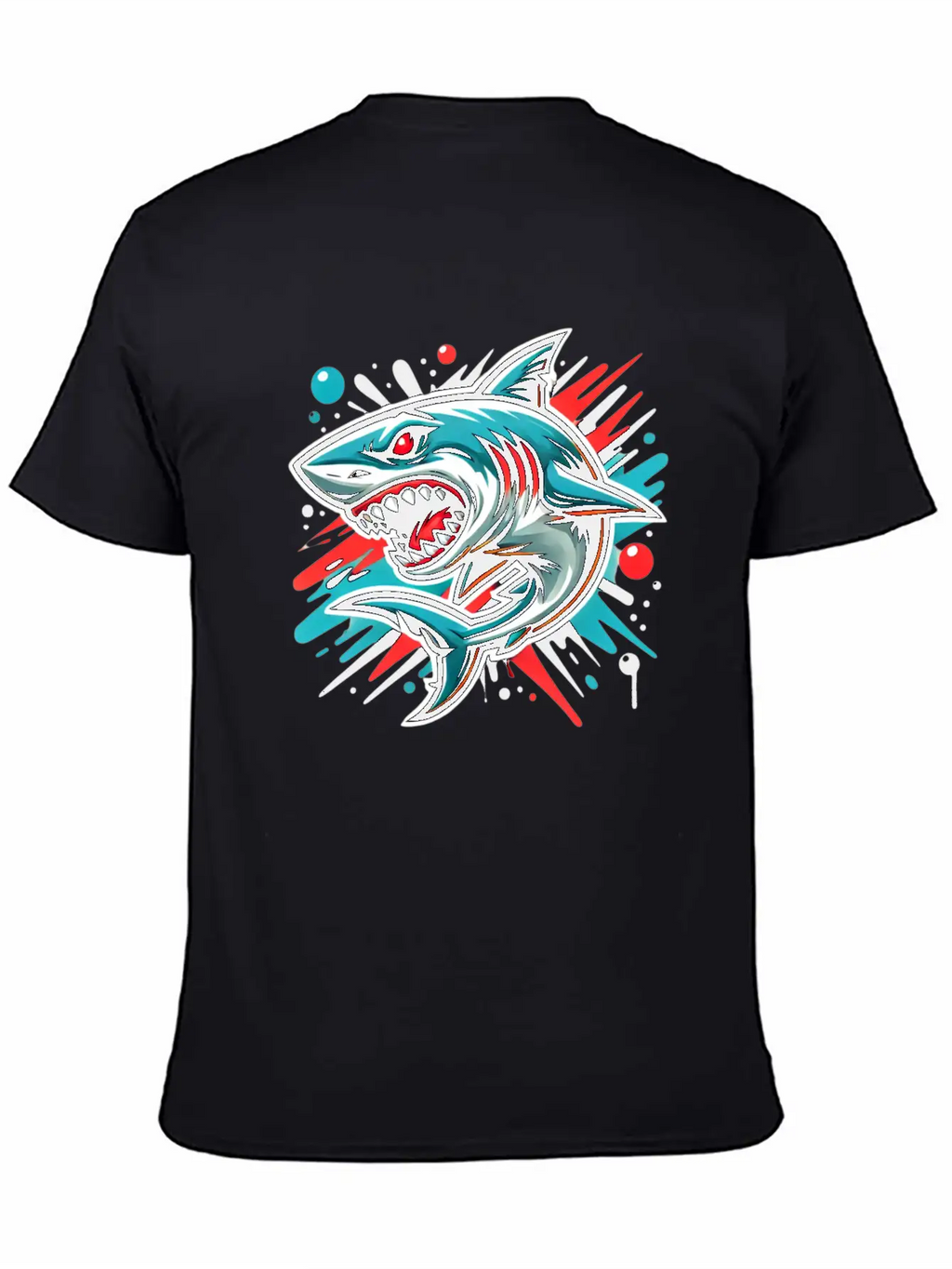 Shark Graffiti Oldschool Essential Cotton Tee For Daily Outfits – Unisex Style