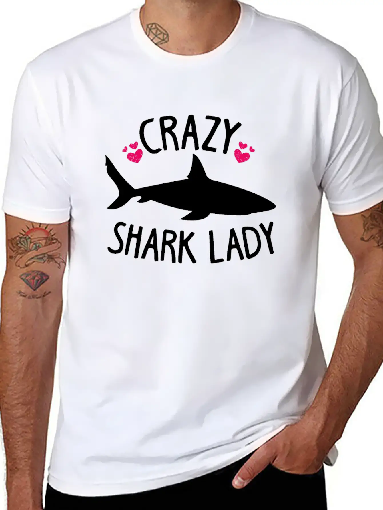 Shark Lady Week Of The Shark Wife Gift Timeless Short Sleeve Tee – Comfy And Minimalist Design