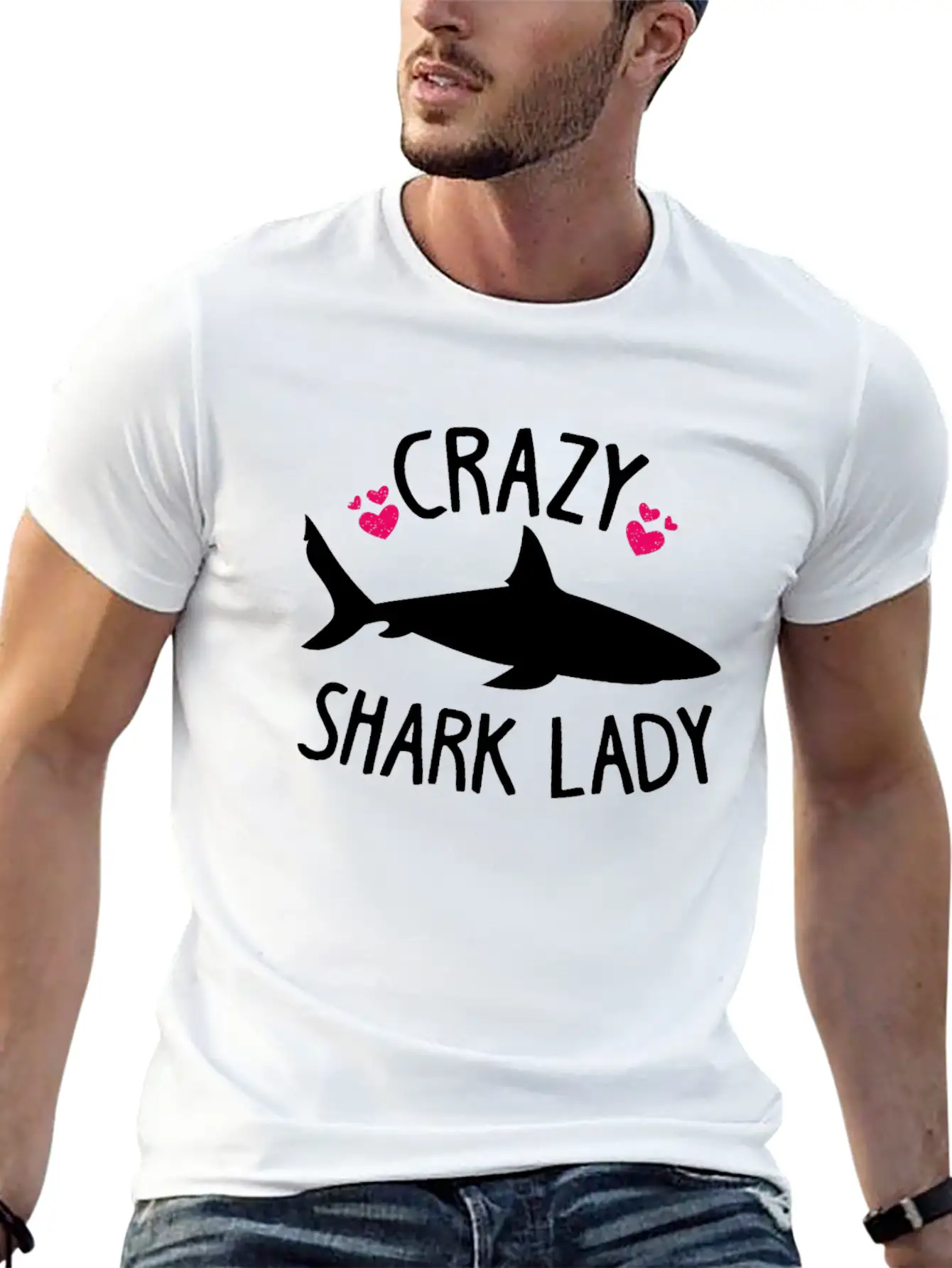 Shark Lady Week Of The Shark Wife Gift Timeless Short Sleeve Tee – Comfy And Minimalist Design