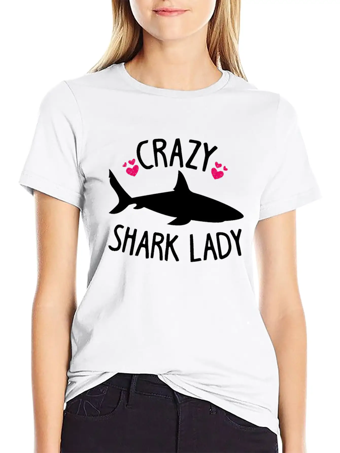 Shark Lady Week Of The Shark Wife Gift Timeless Short Sleeve Tee – Comfy And Minimalist Design