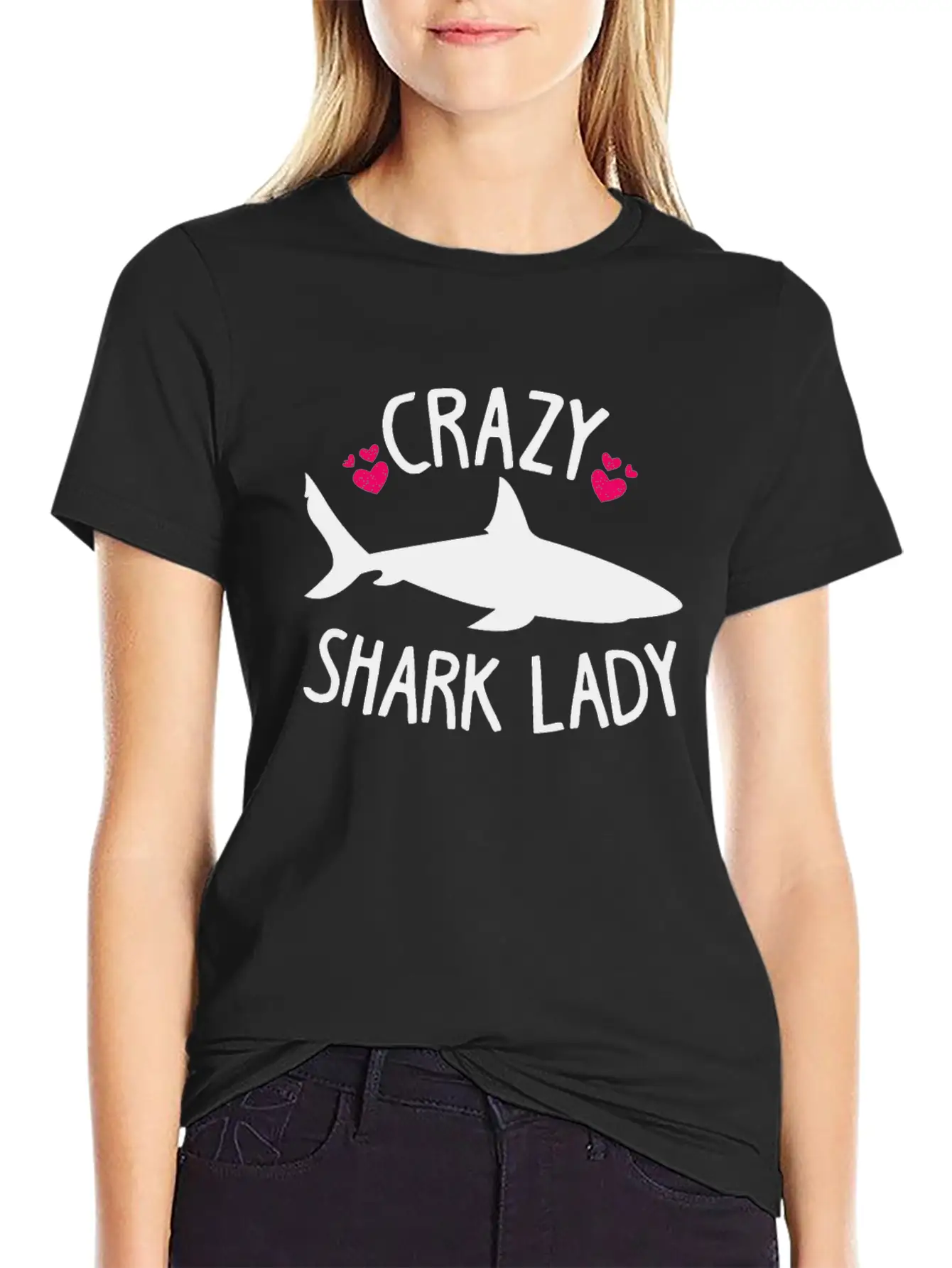 Shark Lady Week Of The Shark Wife Gift Timeless Short Sleeve Tee – Comfy And Minimalist Design