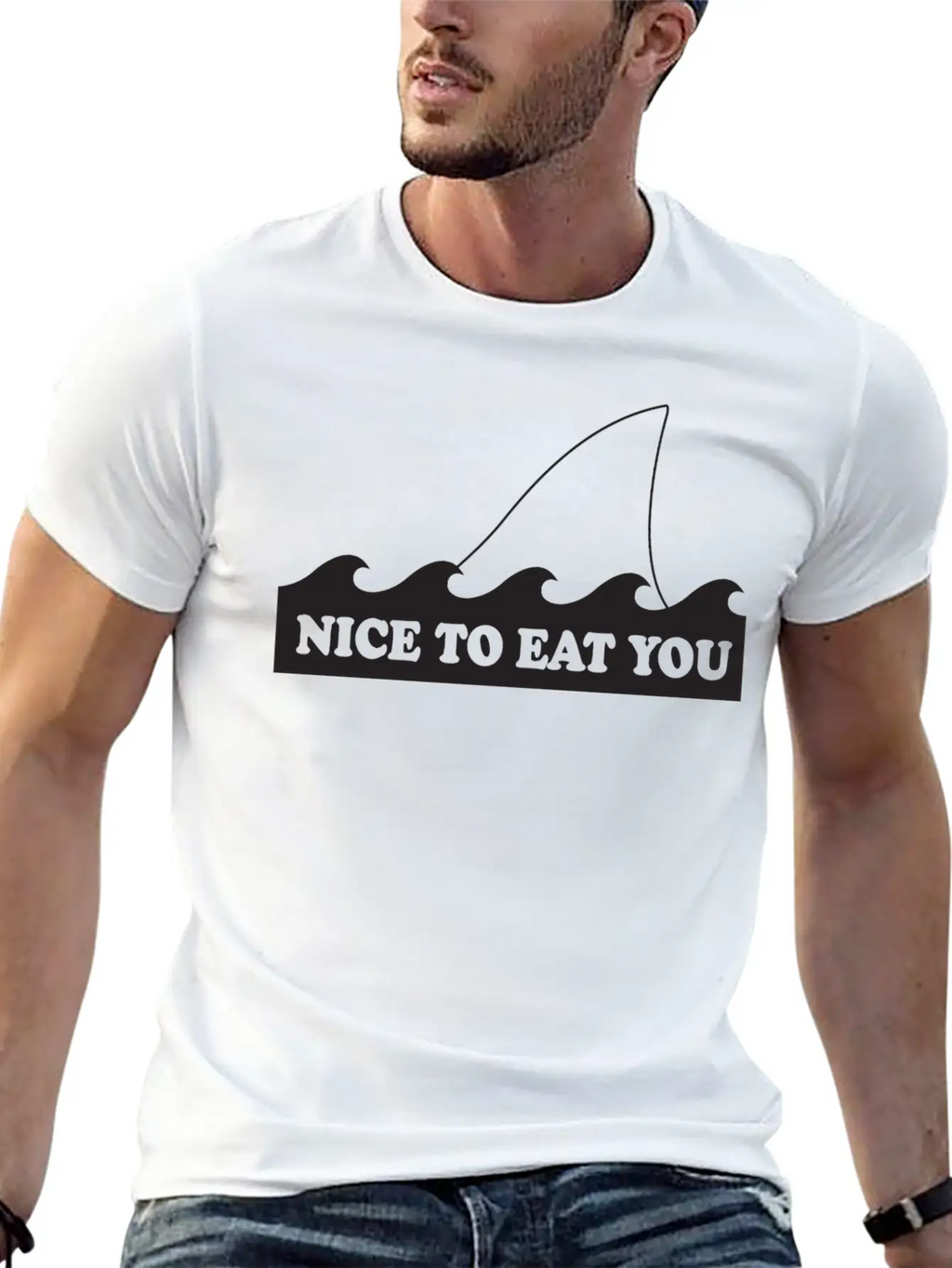 Shark - Shark. Nice To Eat You Breathable Graphic T-Shirt – Perfect For Casual Days