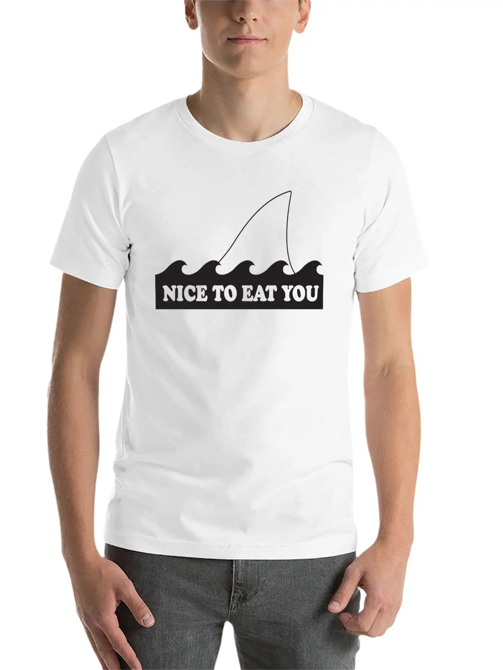 Shark - Shark. Nice To Eat You Breathable Graphic T-Shirt – Perfect For Casual Days