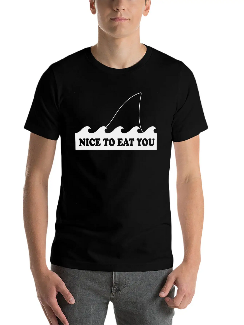 Shark - Shark. Nice To Eat You Breathable Graphic T-Shirt – Perfect For Casual Days