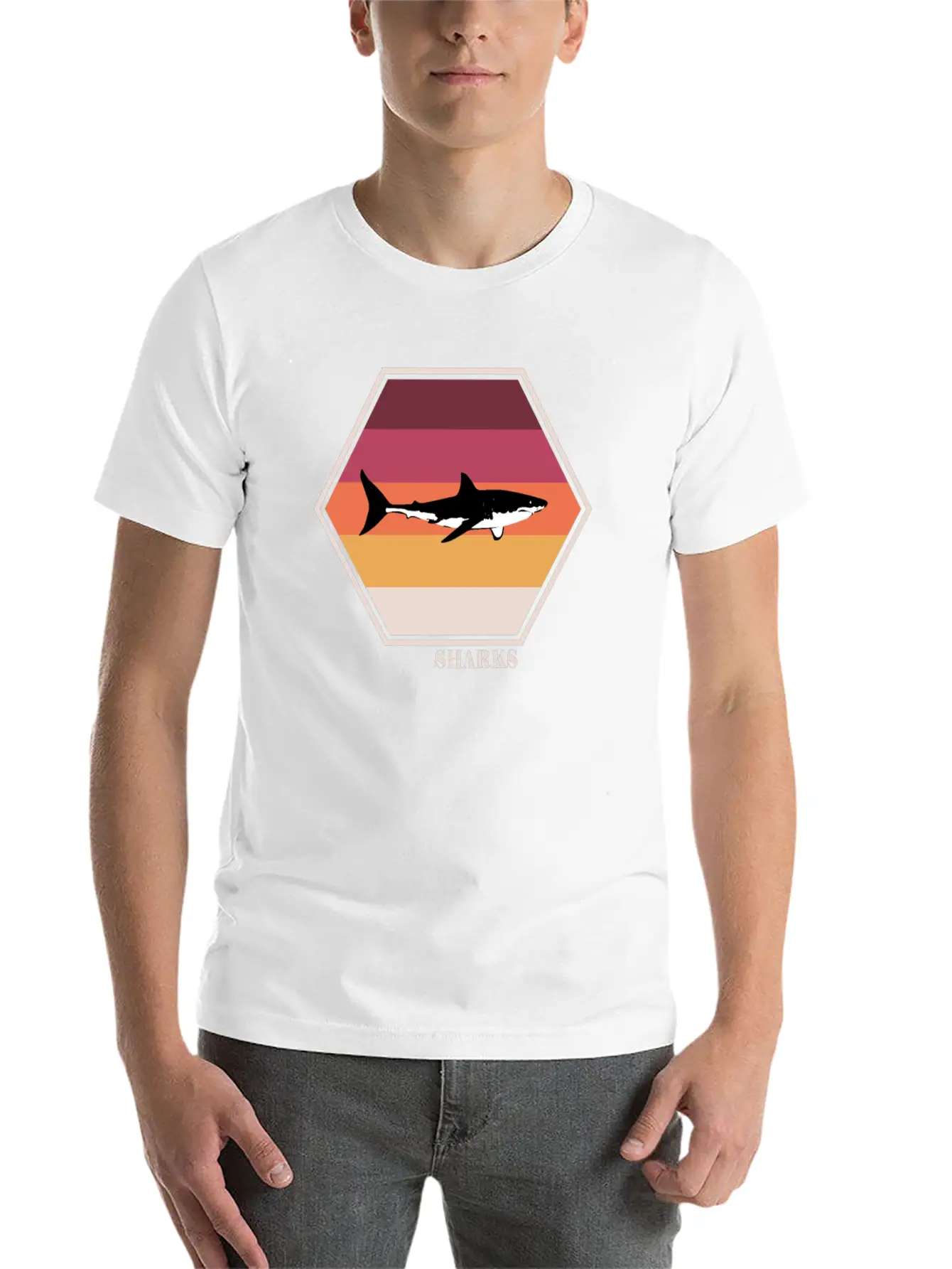 Shark Tee Breathable Soft Cotton T-Shirt – Timeless Casual Look