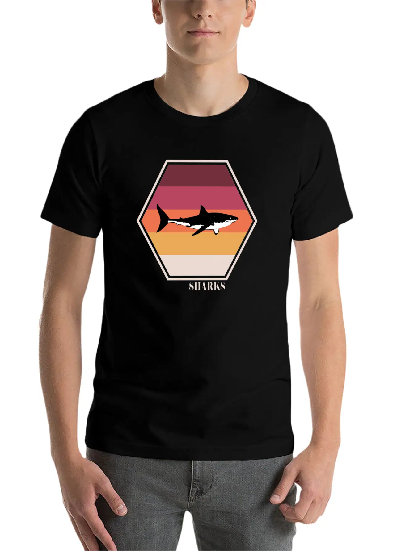 Shark Tee Breathable Soft Cotton T-Shirt – Timeless Casual Look