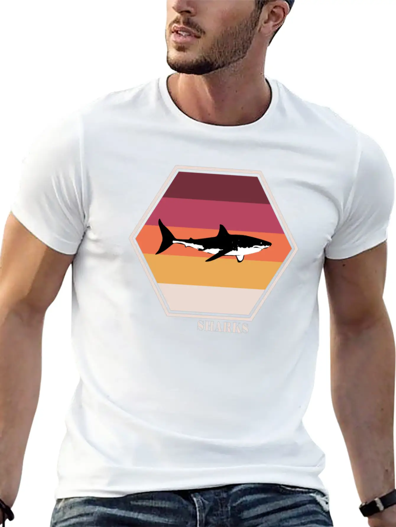 Shark Tee Breathable Soft Cotton T-Shirt – Timeless Casual Look