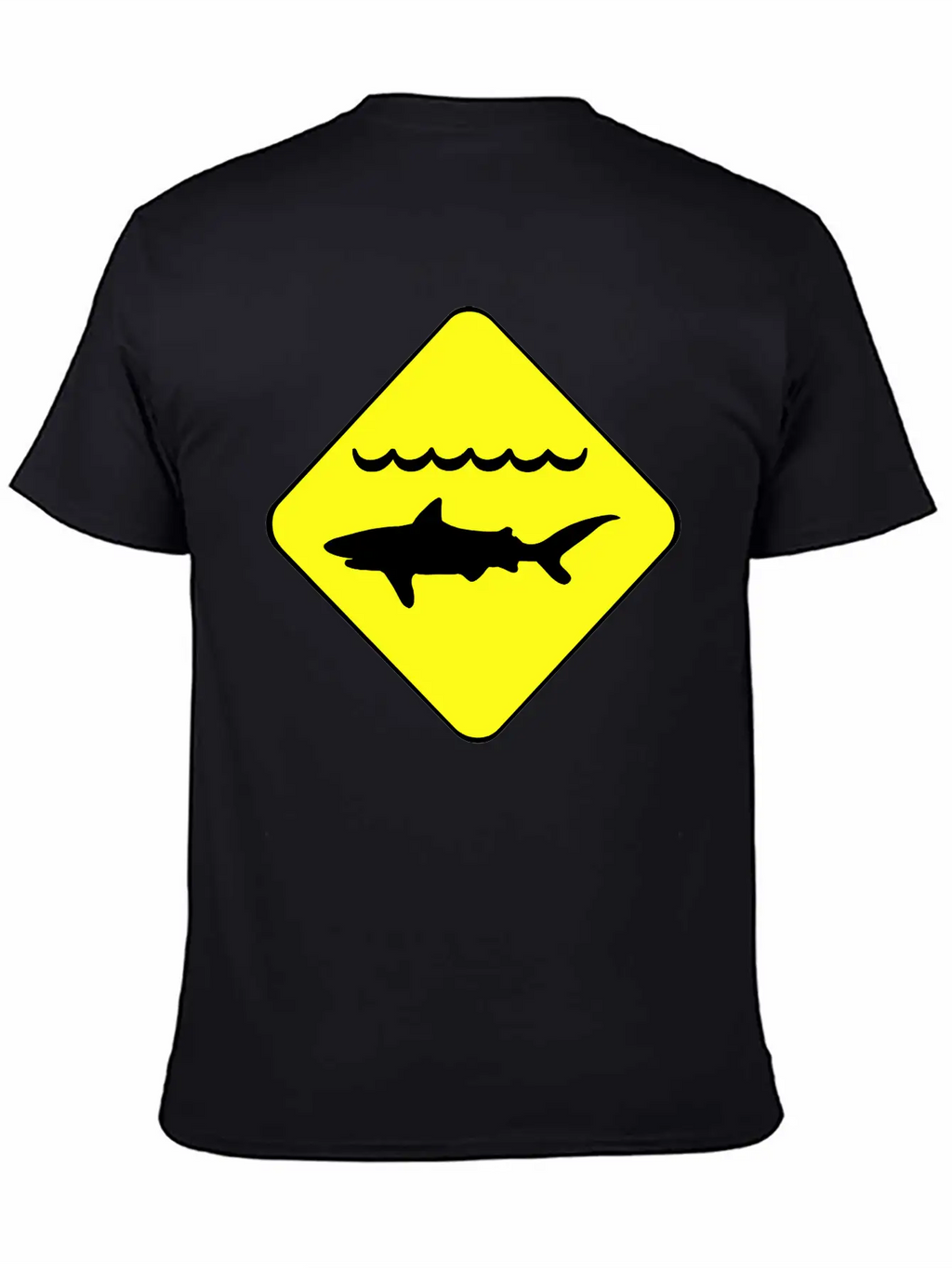 Shark Warning Symbol Classic Cotton Tee – Unisex Comfort For Any Season