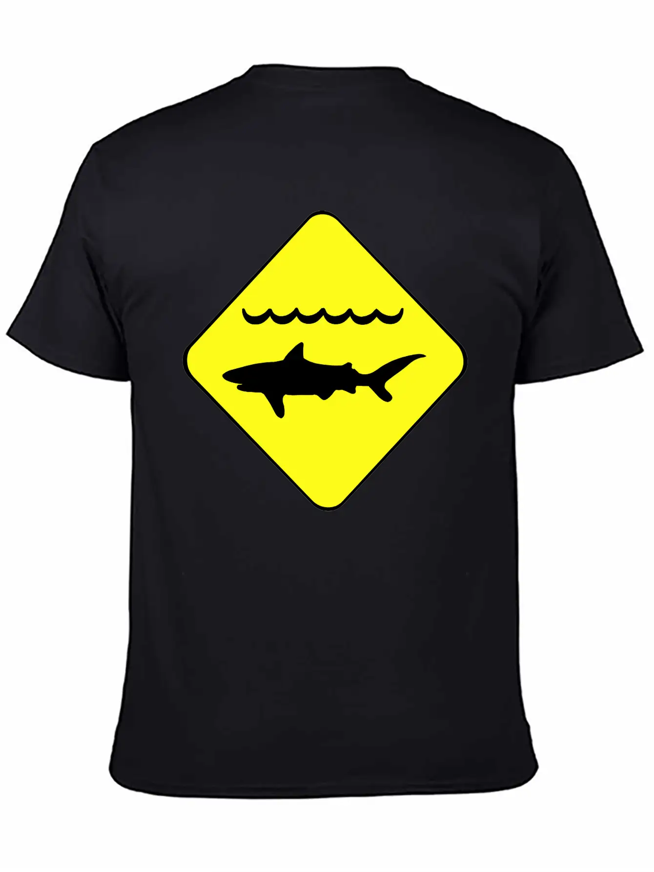 Shark Warning Symbol Classic Cotton Tee – Unisex Comfort For Any Season