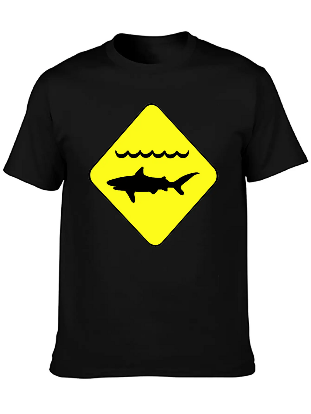 Shark Warning Symbol Classic Cotton Tee – Unisex Comfort For Any Season
