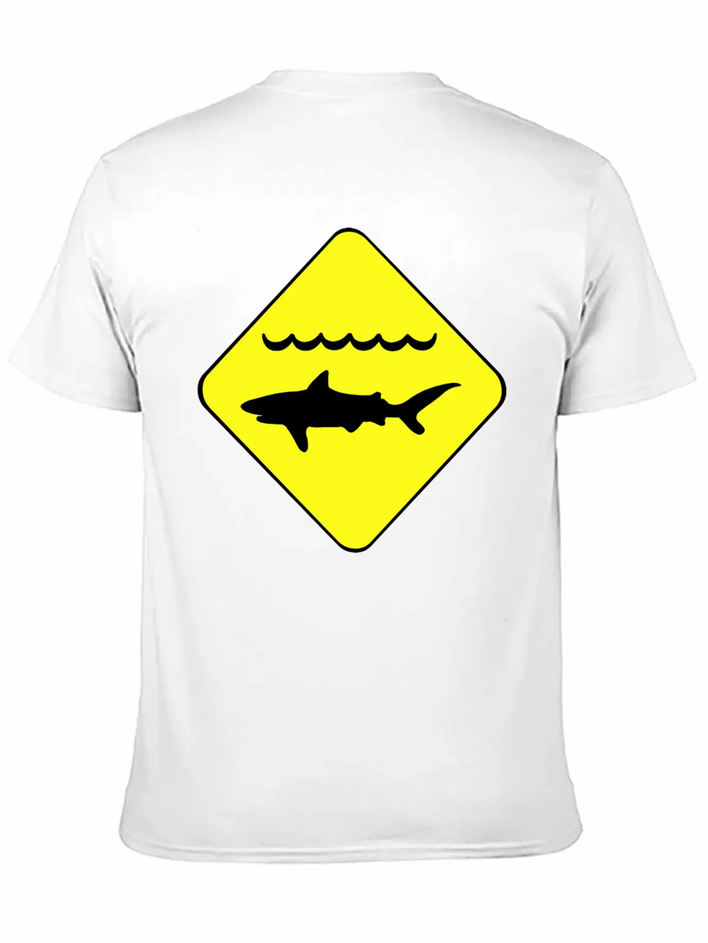 Shark Warning Symbol Classic Cotton Tee – Unisex Comfort For Any Season