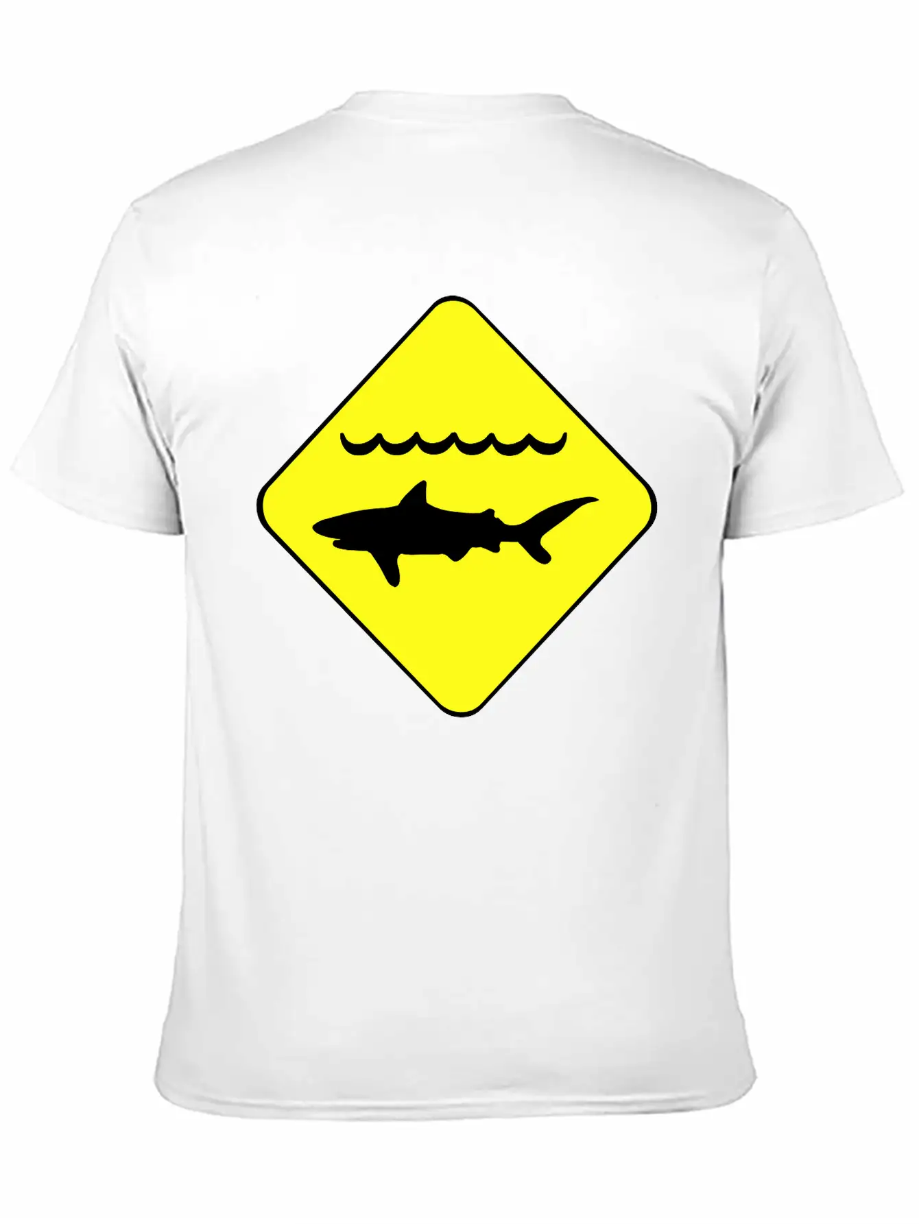 Shark Warning Symbol Classic Cotton Tee – Unisex Comfort For Any Season