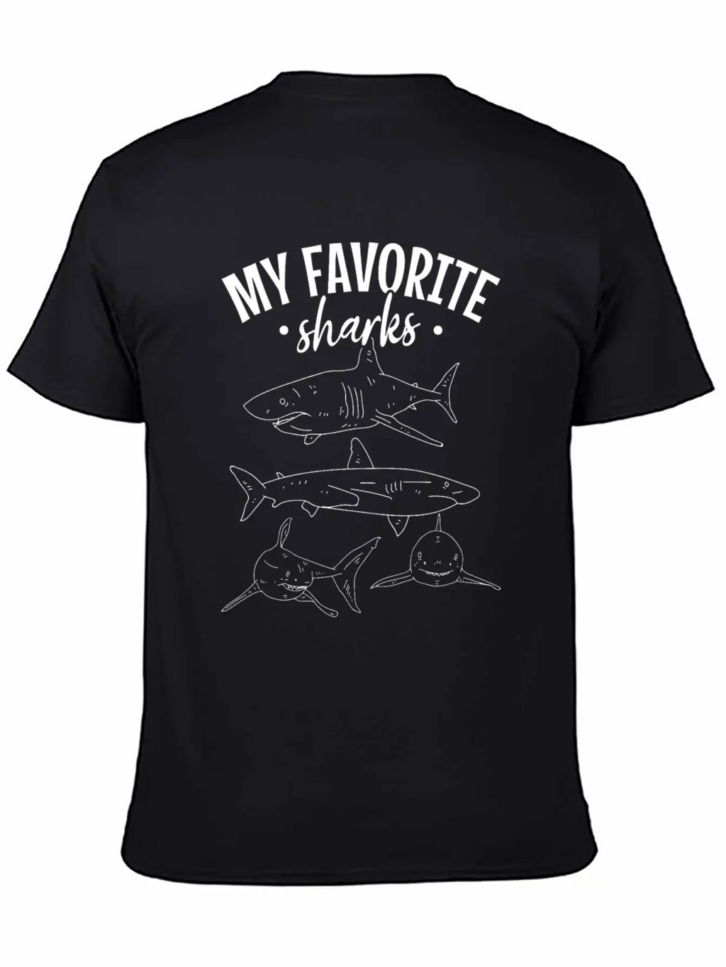 Sharkfish Shark Lover My Favorite Sharks Great Classic Cotton Tee – Unisex Comfort For Any Season