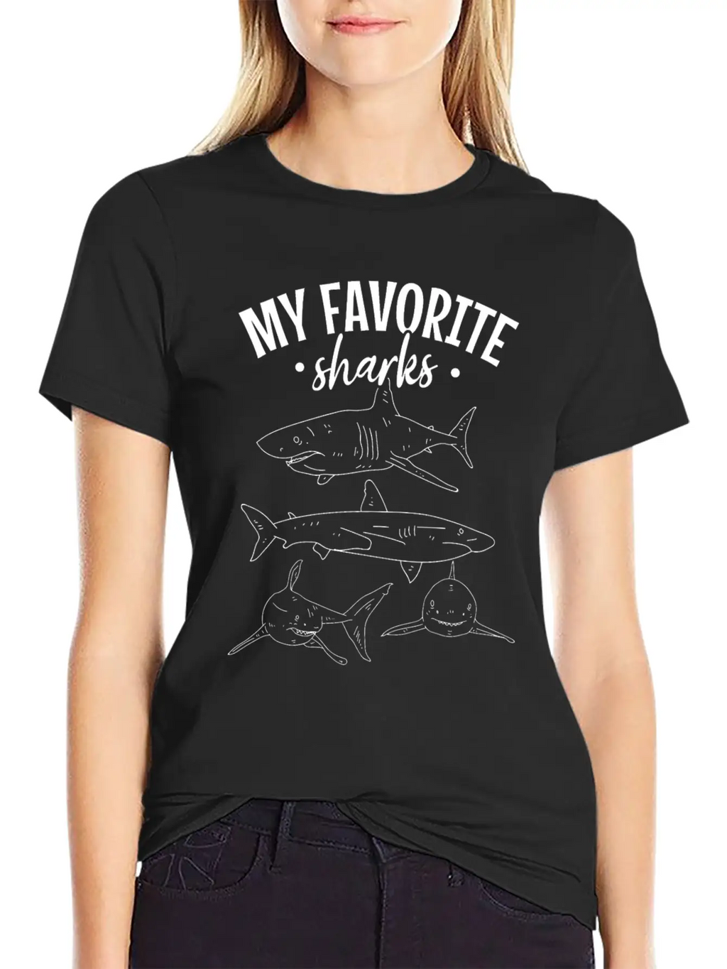 Sharkfish Shark Lover My Favorite Sharks Great Classic Cotton Tee – Unisex Comfort For Any Season