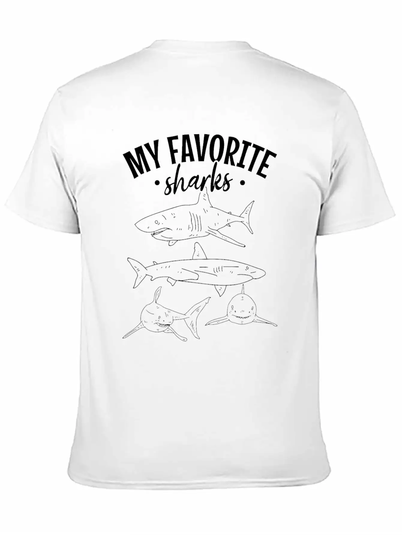 Sharkfish Shark Lover My Favorite Sharks Great Classic Cotton Tee – Unisex Comfort For Any Season