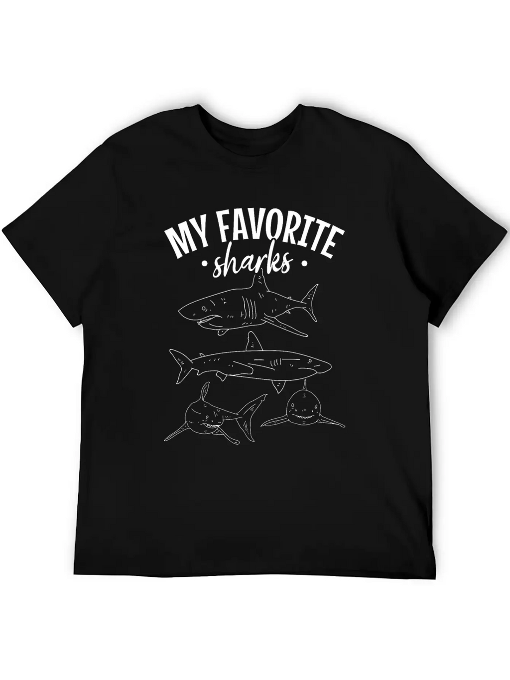 Sharkfish Shark Lover My Favorite Sharks Great Classic Cotton Tee – Unisex Comfort For Any Season