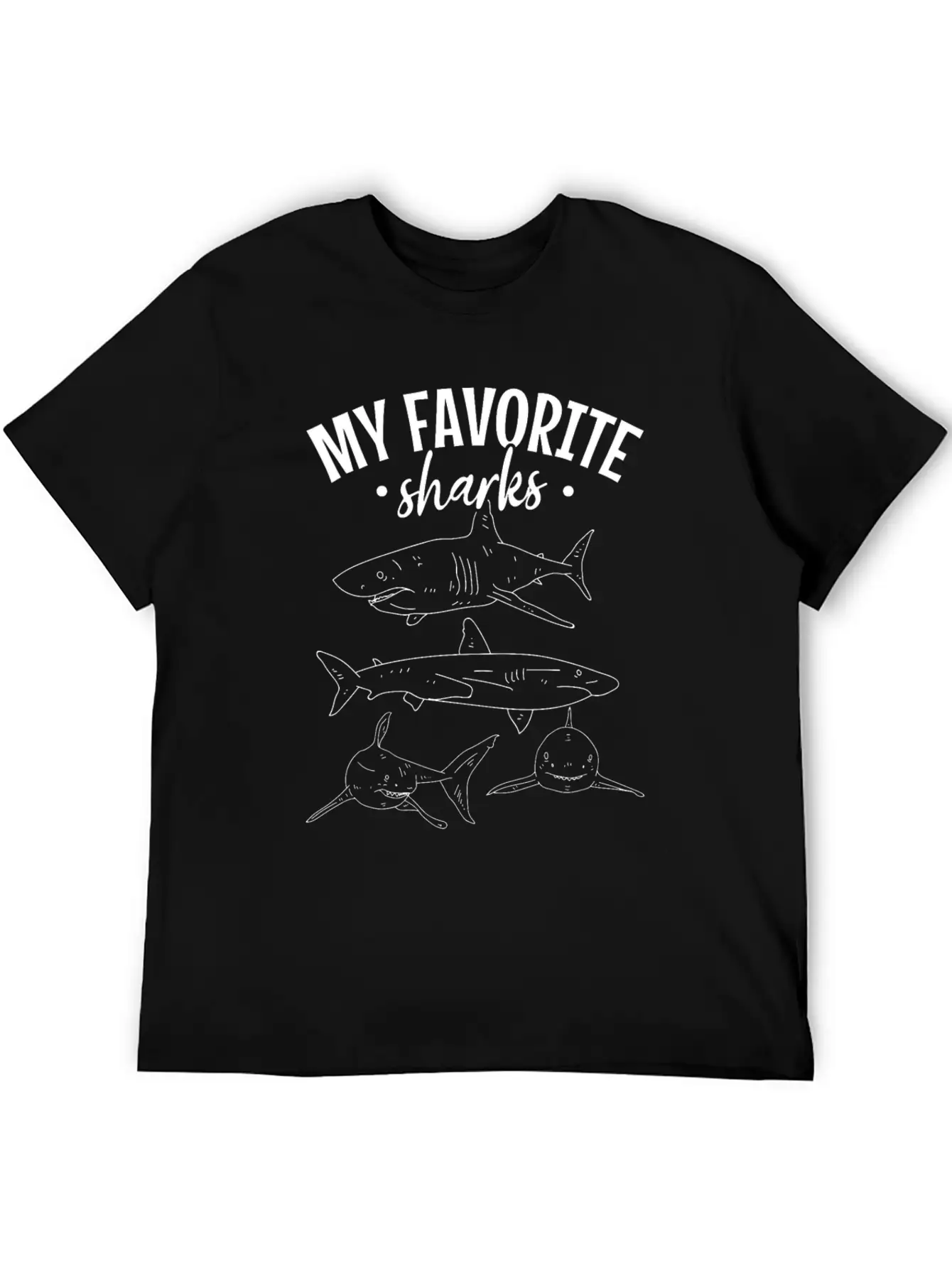 Sharkfish Shark Lover My Favorite Sharks Great Classic Cotton Tee – Unisex Comfort For Any Season