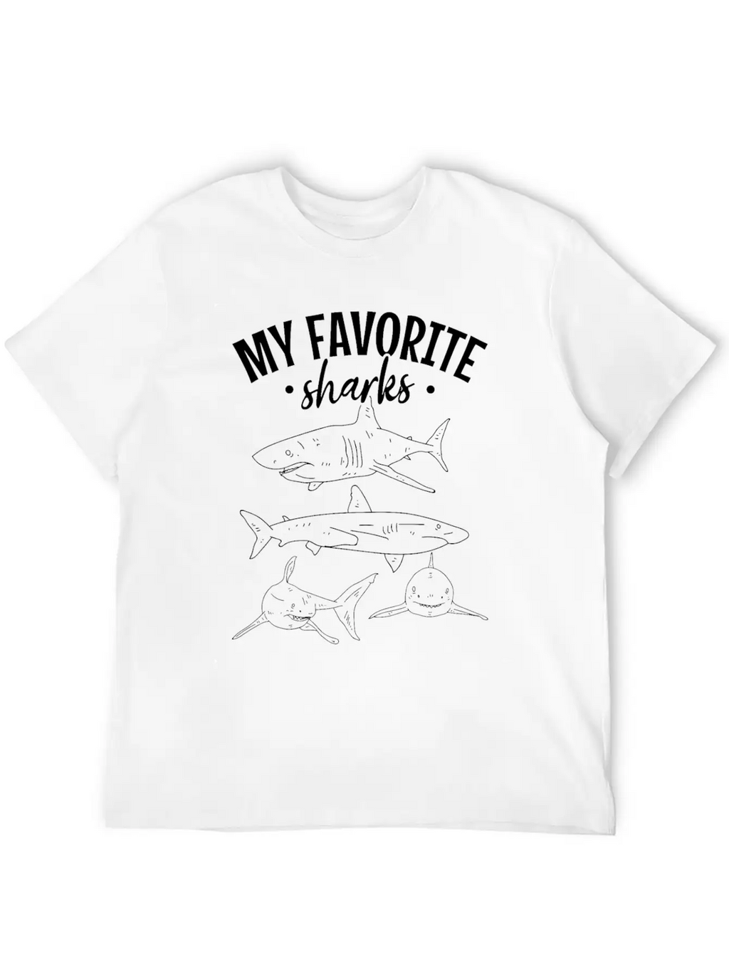 Sharkfish Shark Lover My Favorite Sharks Great Classic Cotton Tee – Unisex Comfort For Any Season