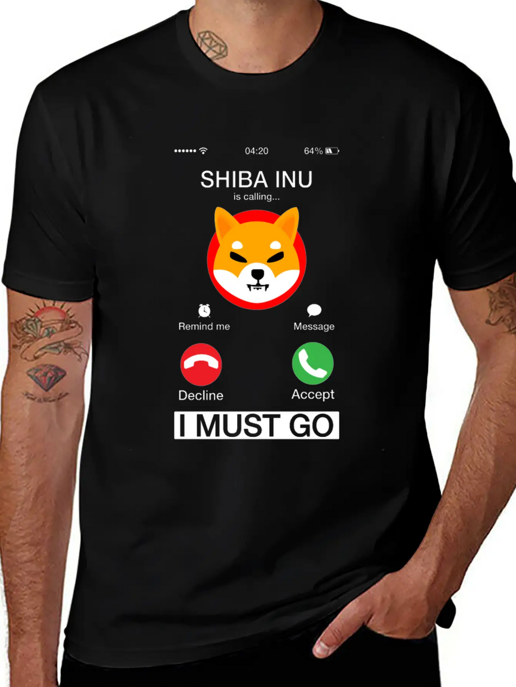 Shiba Inu Is Calling And I Must Go Funny Phone Classic Cotton Tee – Unisex Comfort For Any Season