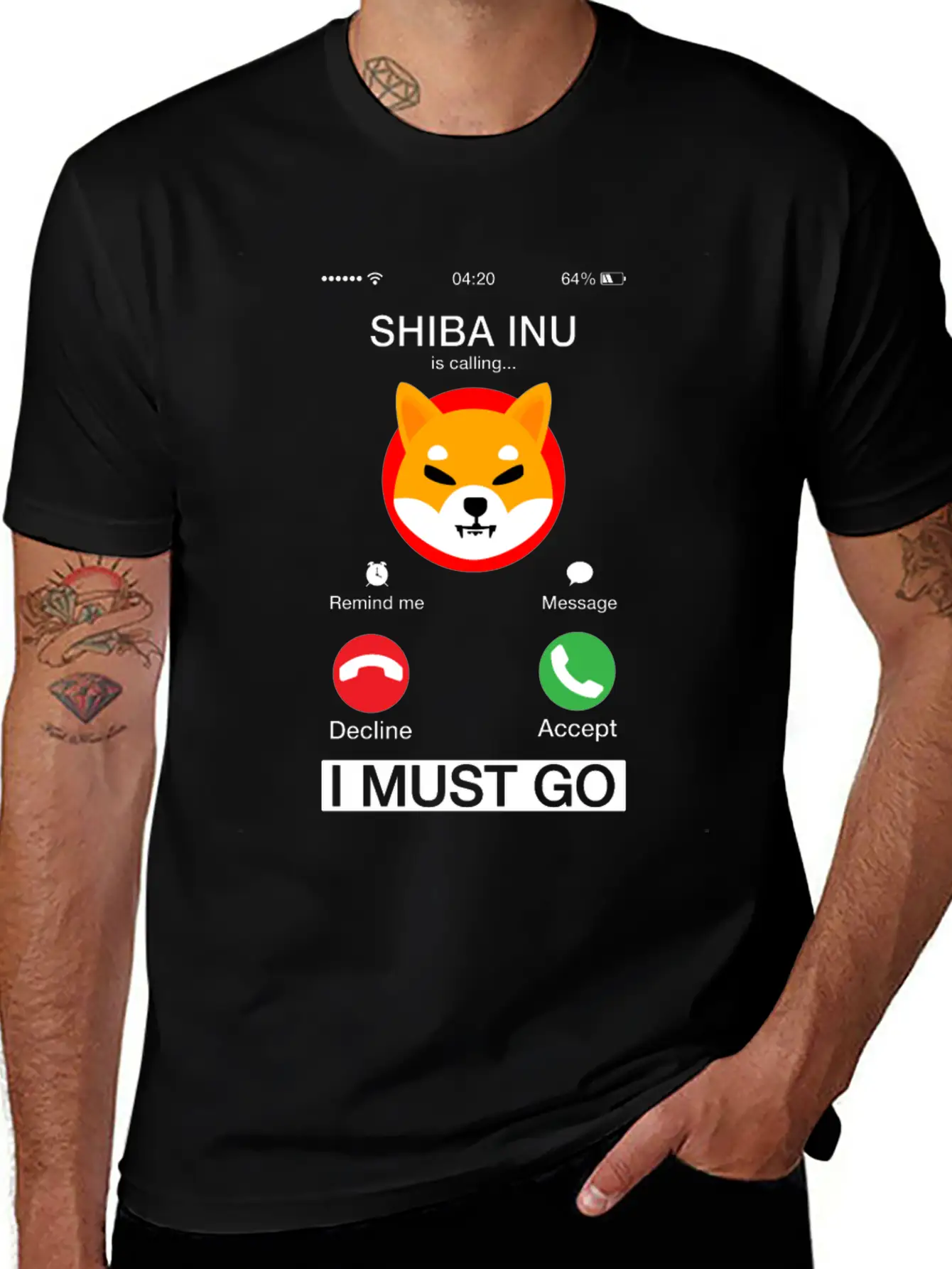 Shiba Inu Is Calling And I Must Go Funny Phone Classic Cotton Tee – Unisex Comfort For Any Season