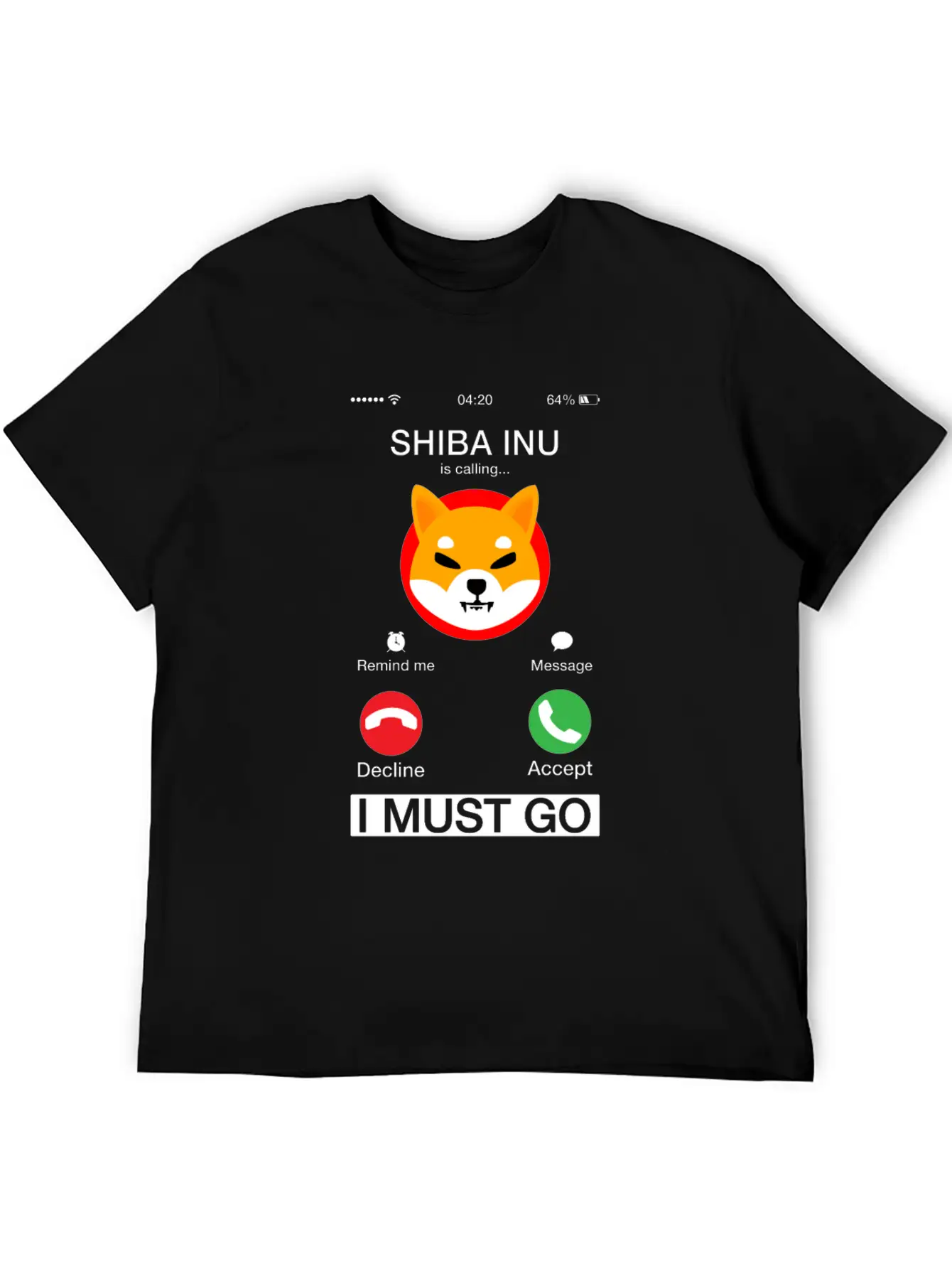 Shiba Inu Is Calling And I Must Go Funny Phone Classic Cotton Tee – Unisex Comfort For Any Season