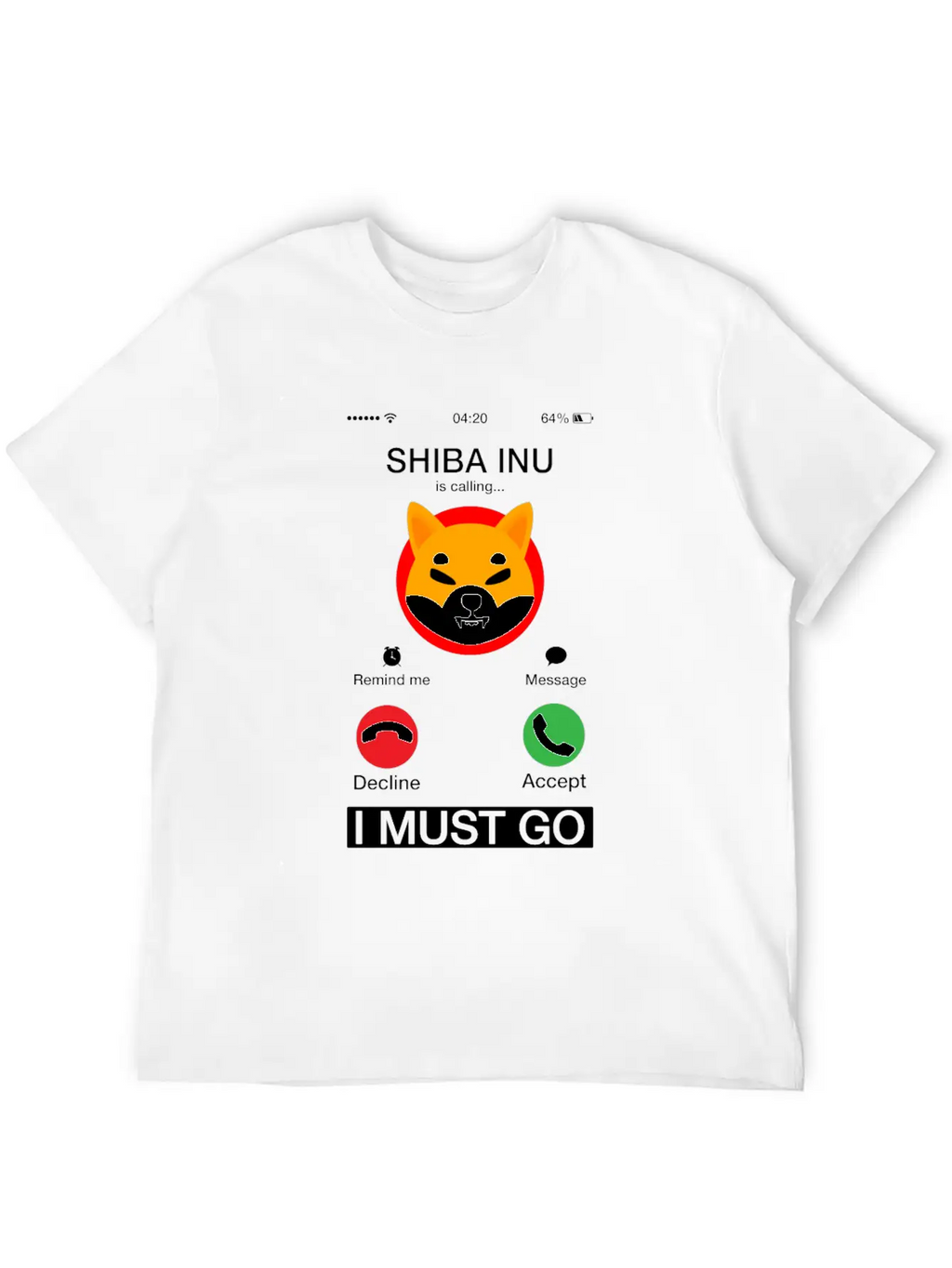 Shiba Inu Is Calling And I Must Go Funny Phone Classic Cotton Tee – Unisex Comfort For Any Season