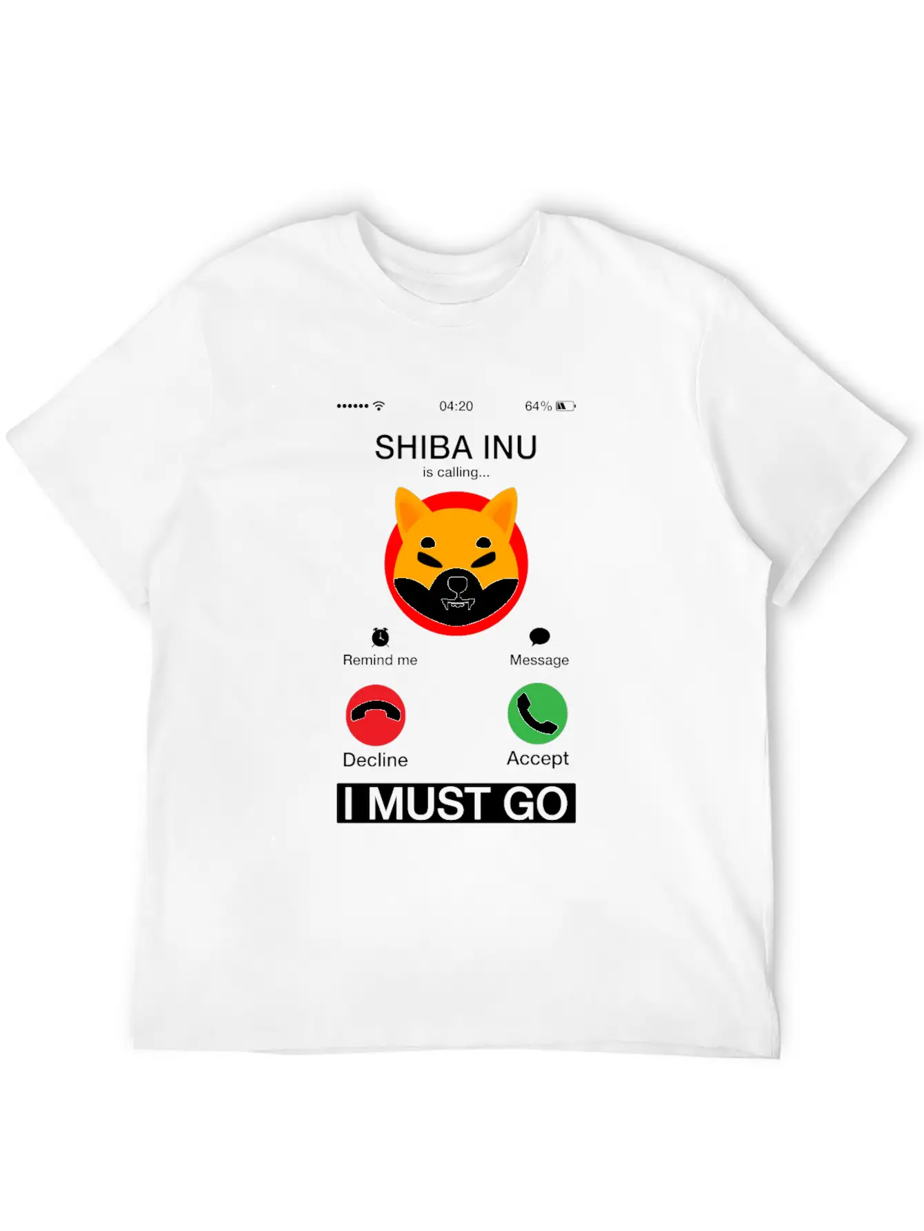 Shiba Inu Is Calling And I Must Go Funny Phone Classic Cotton Tee – Unisex Comfort For Any Season