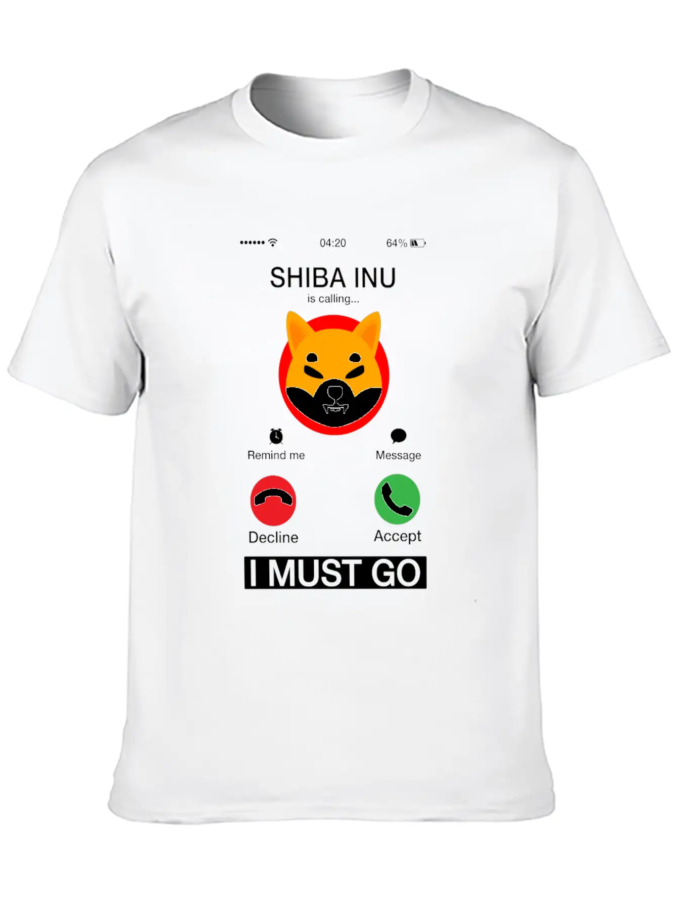 Shiba Inu Is Calling And I Must Go Funny Phone Classic Cotton Tee – Unisex Comfort For Any Season