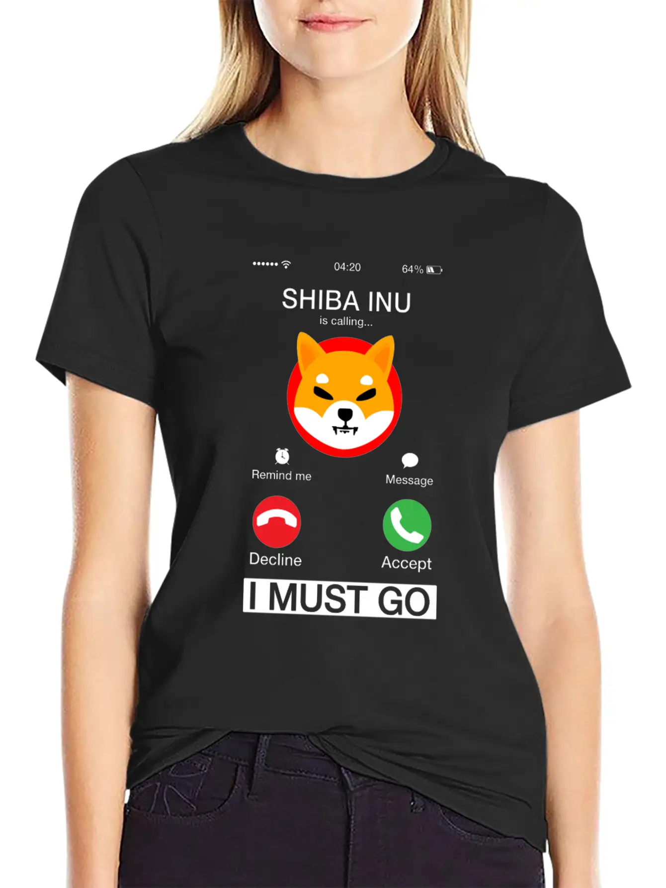 Shiba Inu Is Calling And I Must Go Funny Phone Classic Cotton Tee – Unisex Comfort For Any Season