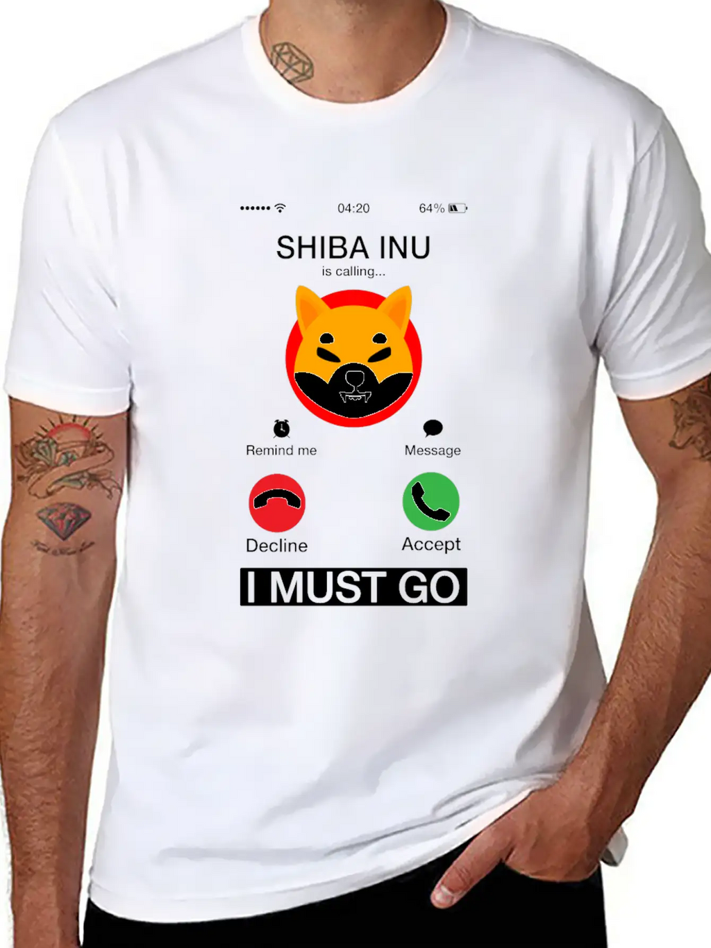 Shiba Inu Is Calling And I Must Go Funny Phone Classic Cotton Tee – Unisex Comfort For Any Season