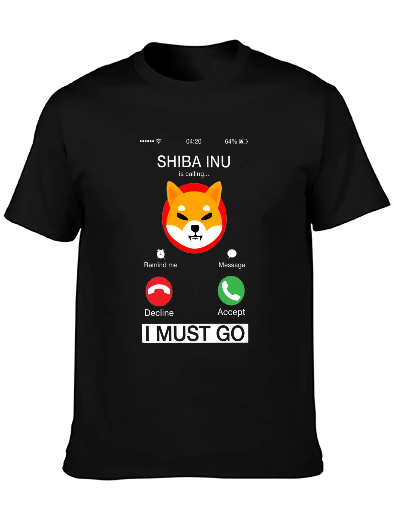 Shiba Inu Is Calling And I Must Go Funny Phone Classic Cotton Tee – Unisex Comfort For Any Season