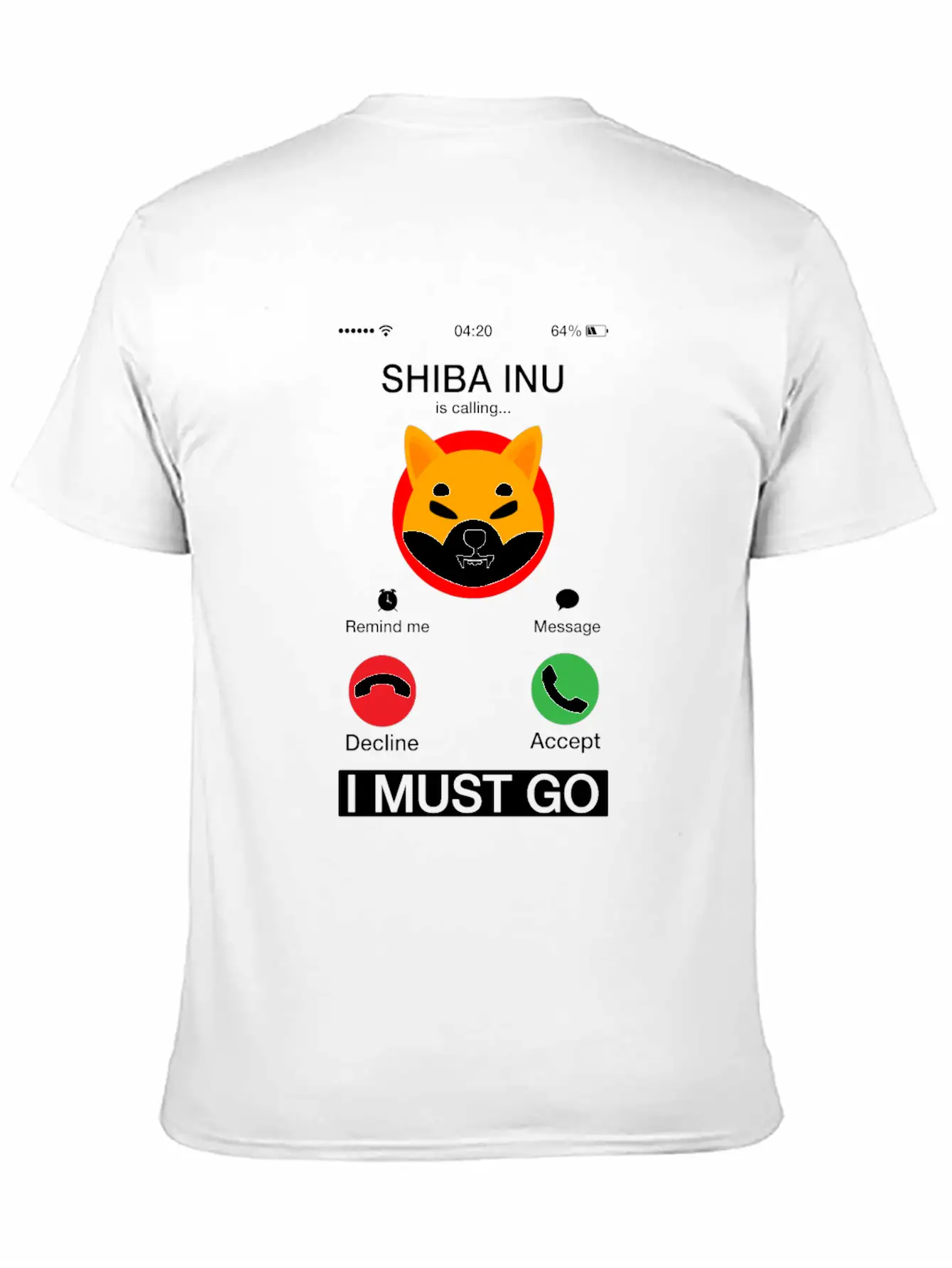 Shiba Inu Is Calling And I Must Go Funny Phone Classic Cotton Tee – Unisex Comfort For Any Season