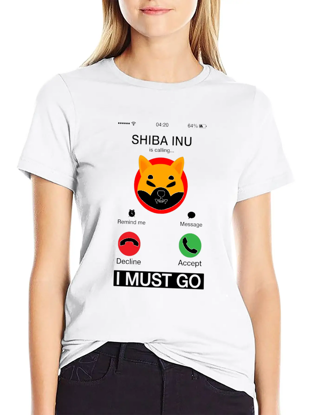 Shiba Inu Is Calling And I Must Go Funny Phone Classic Cotton Tee – Unisex Comfort For Any Season