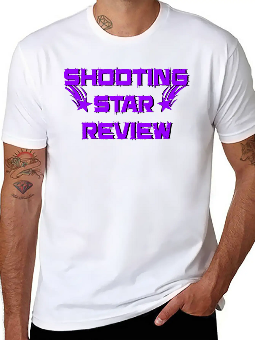 Shooting Star Review Purple Logo Breathable Soft Cotton T-Shirt – Timeless Casual Look